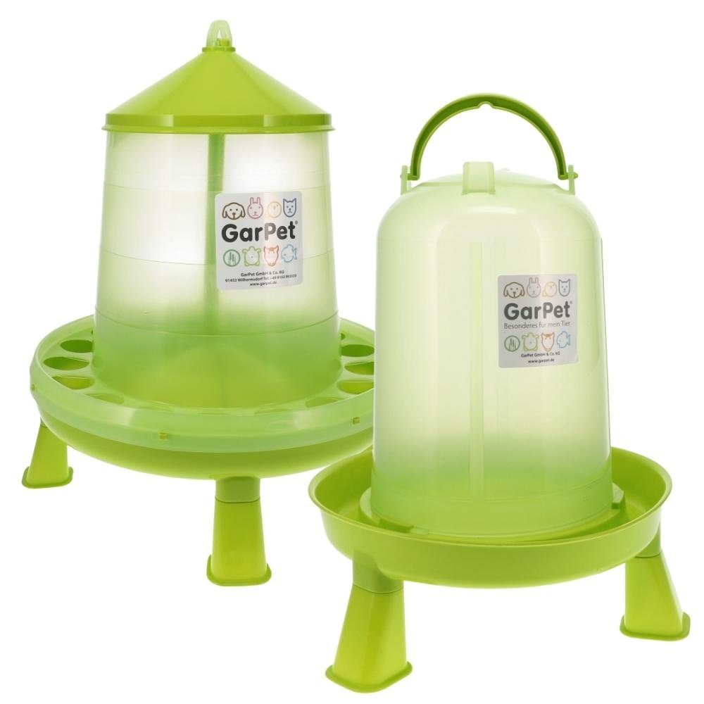 GarPet Wasserspender Geflügel Futterautomat und Tränke Set mit Füßen Hühner günstig online kaufen