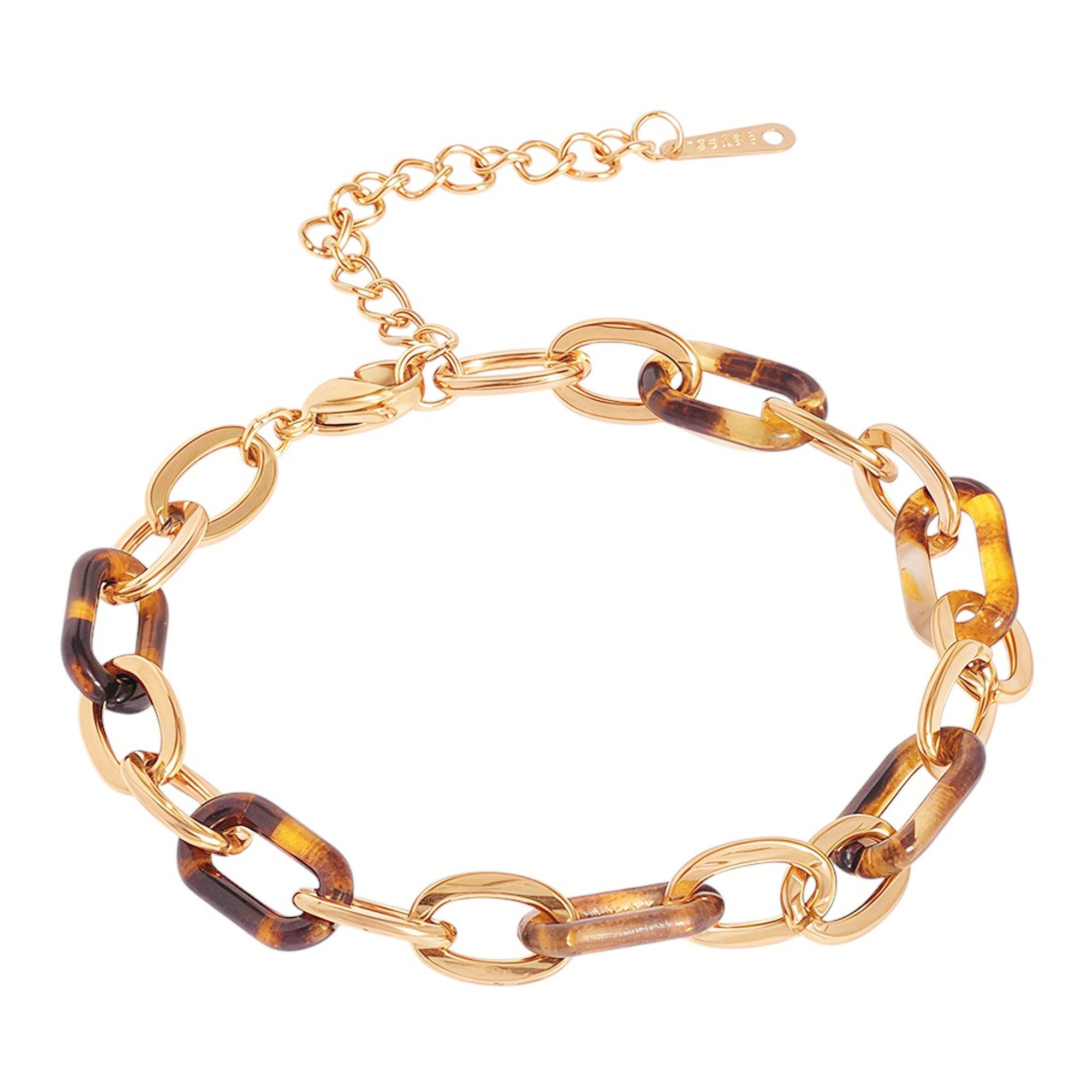 KARMA Armband Damen Leo Edelstahl vergoldet modern Damenarmband (Edelstahla günstig online kaufen