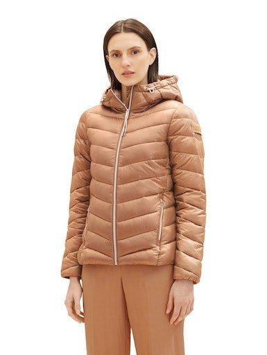 [Dieser Frühling/Herbst ist auch der beliebteste] TOM TAILOR Steppjacke mit glänzendem blush seidig Look und Kapuze