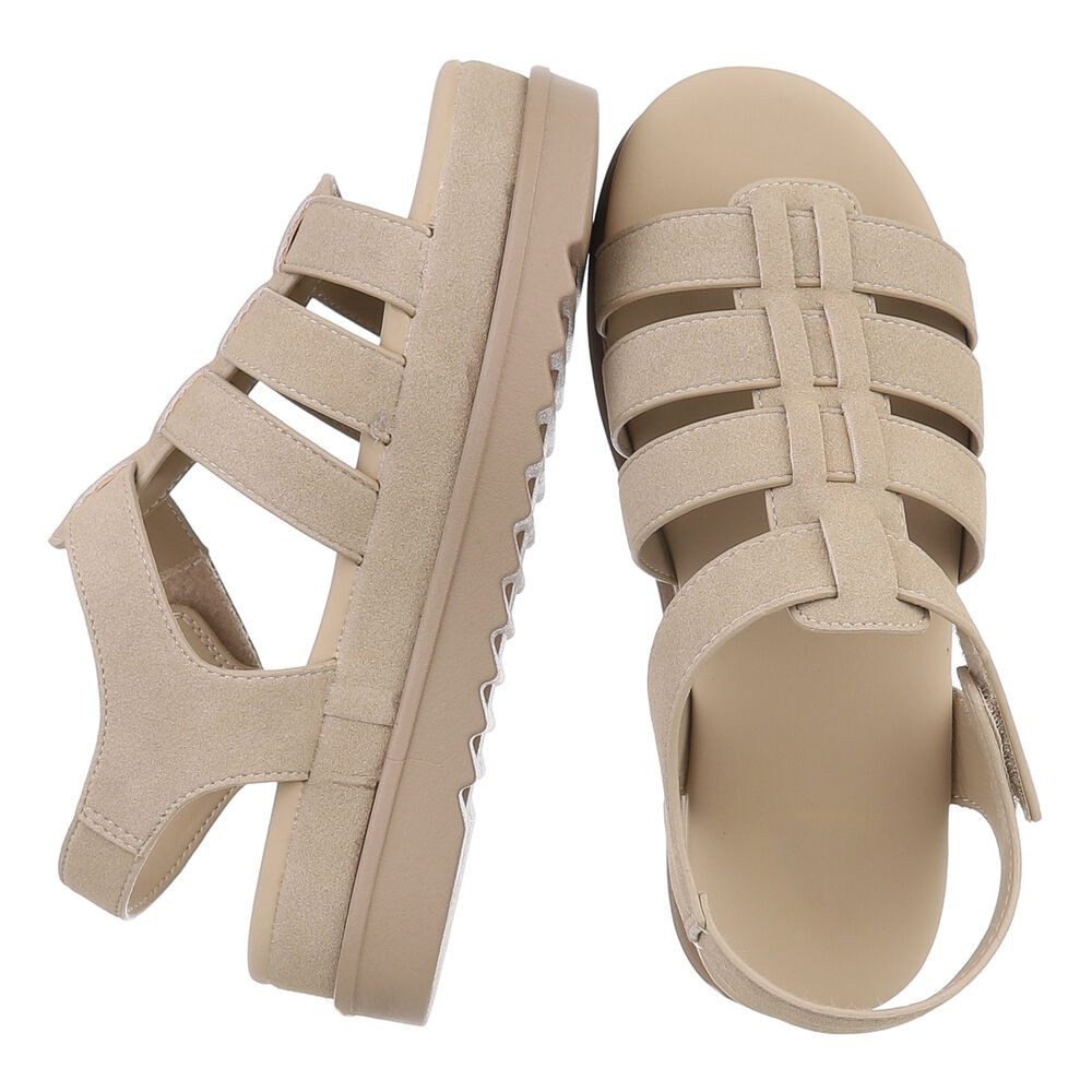 Ital-Design Moderne Plateausandalen mit geflochtenen Riemen günstig online kaufen