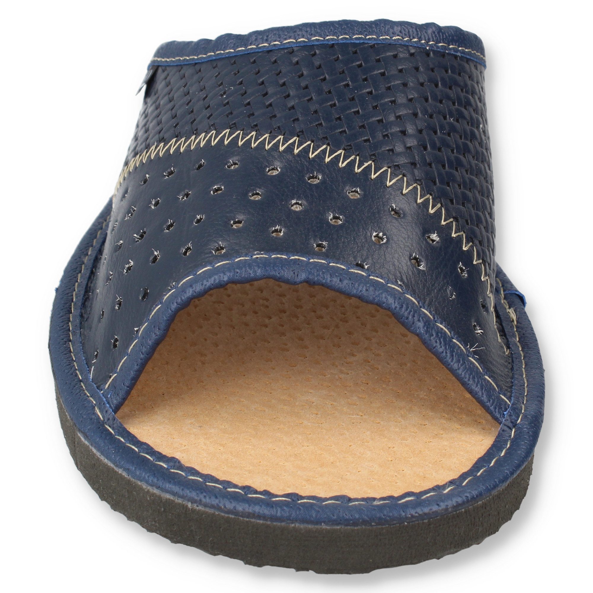 filsko Veere Herren offen aus Leder Hausschuh Lederschuhe