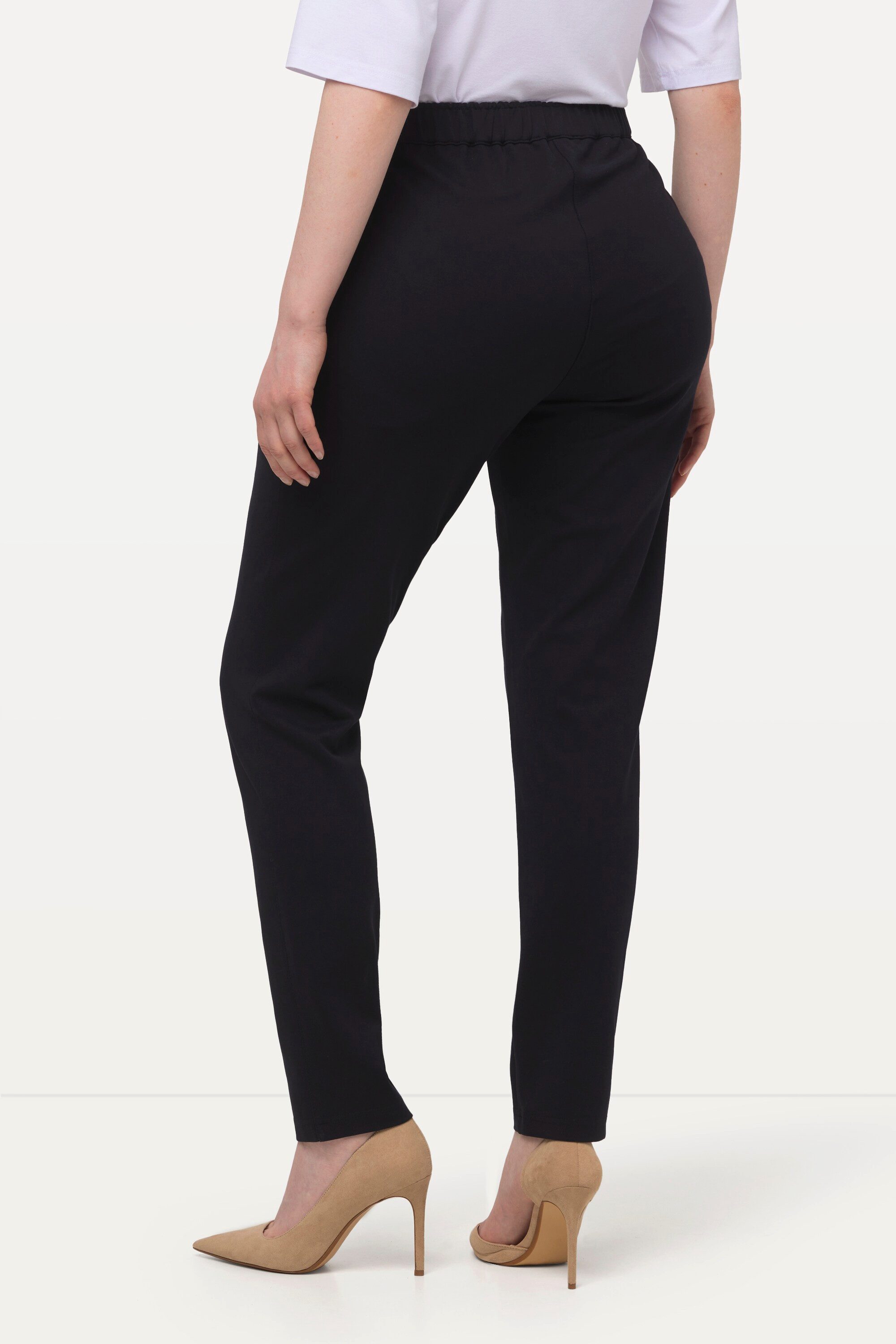 Ulla Popken Funktionshose Punto-Hose Sienna schmales Bein Elastikbund
