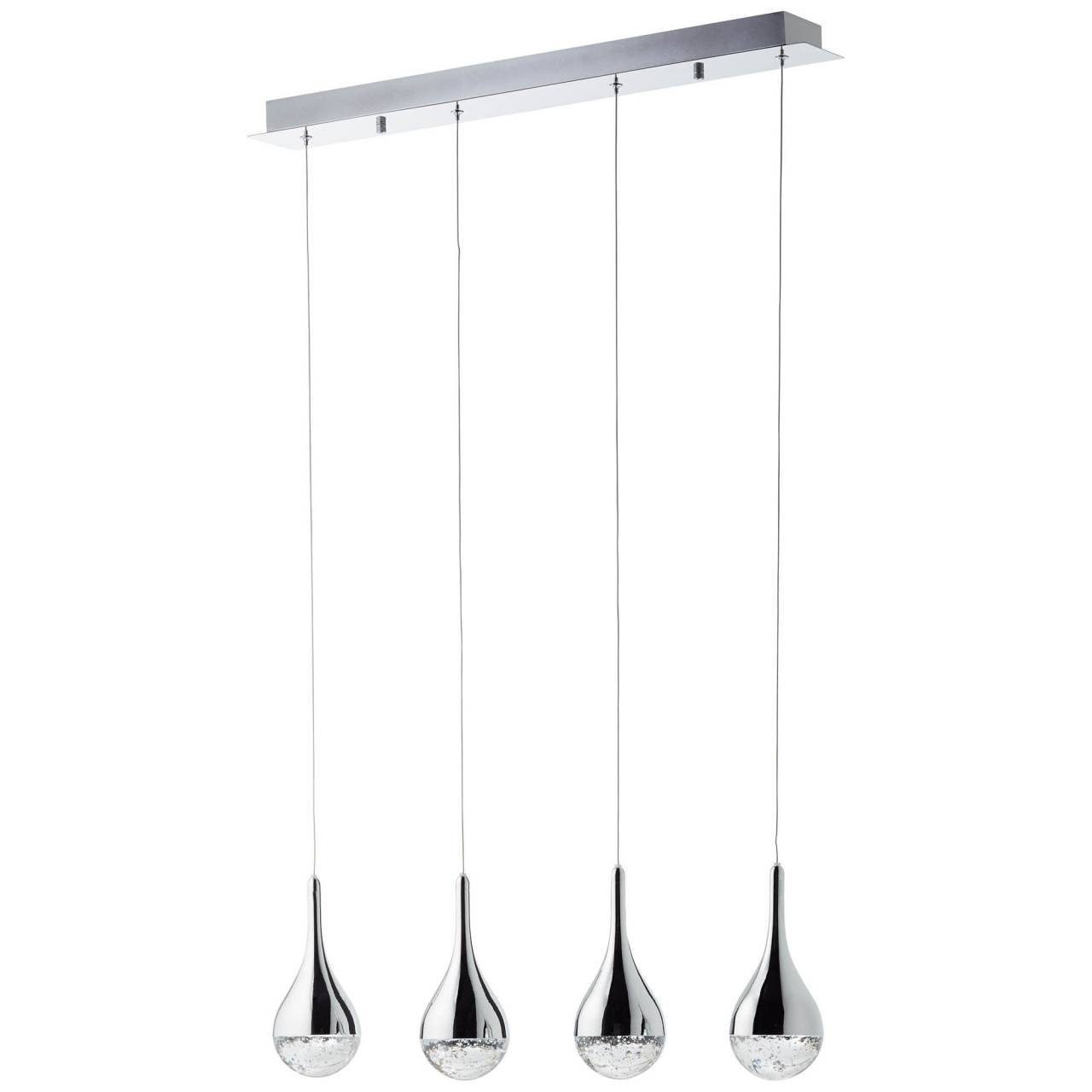 Brilliant Pendelleuchte Frizzante, Dimmfunktion, Warmweiß, Lampe Frizzante LED Pendelleuchte 4flg chrom easyDim 4x 5W LED integ
