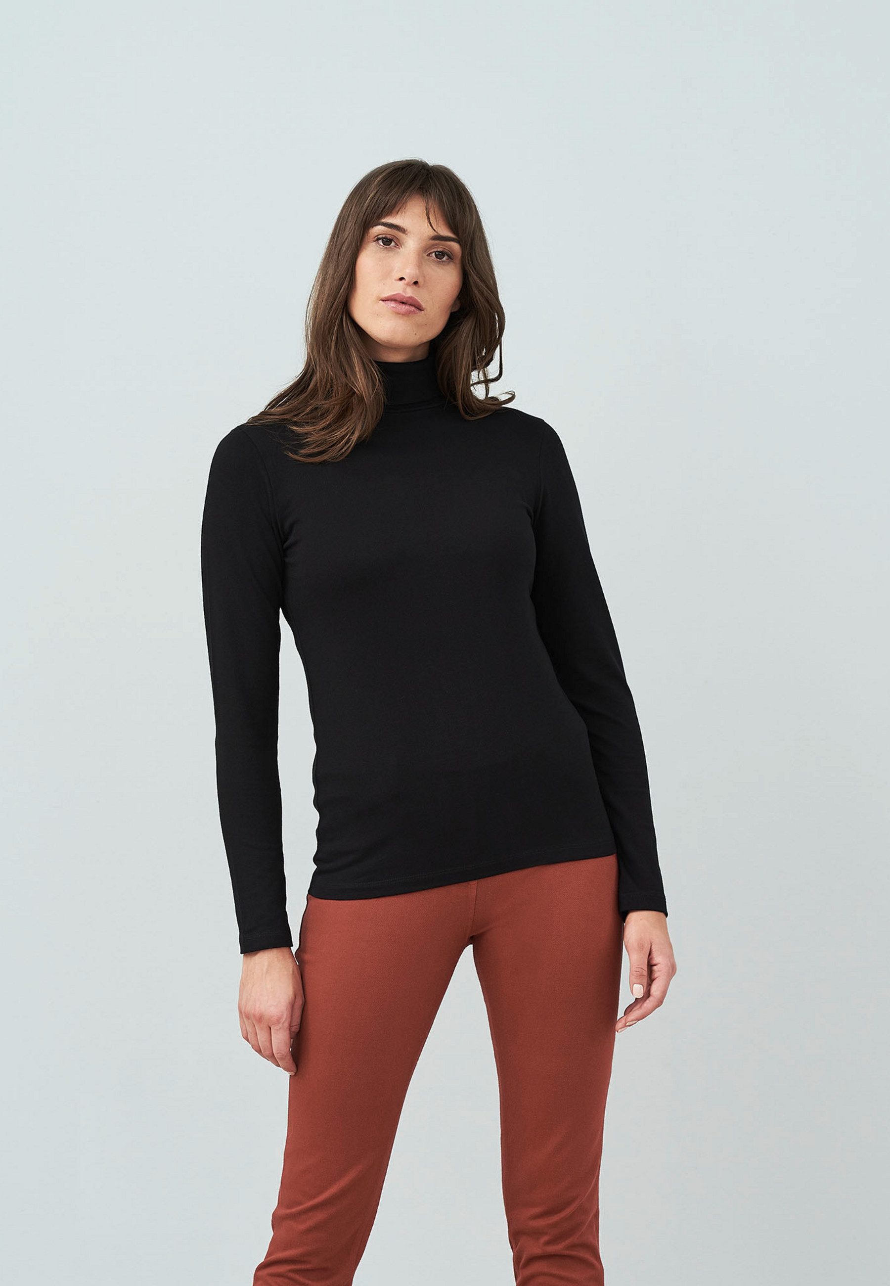 LIVING CRAFTS Rollkragenpullover HOLDINE GOTS zertifiziert