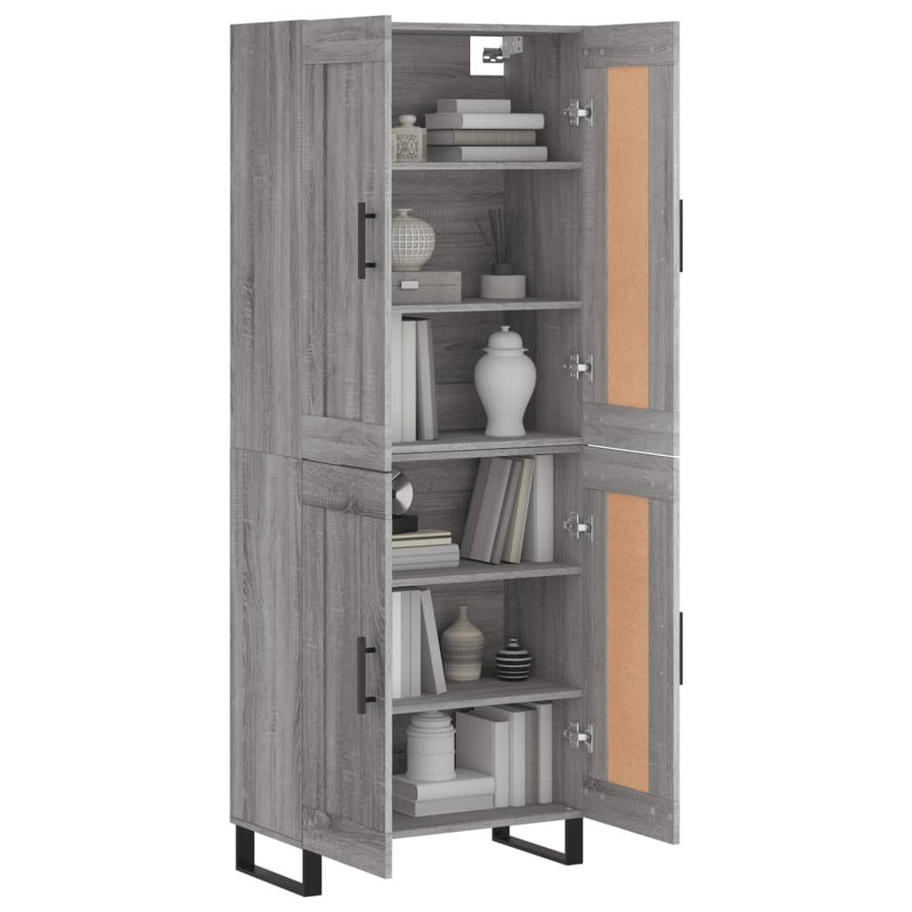 vidaXL Highboard Highboard Grau Sonoma 69,5x34x180 günstig online kaufen