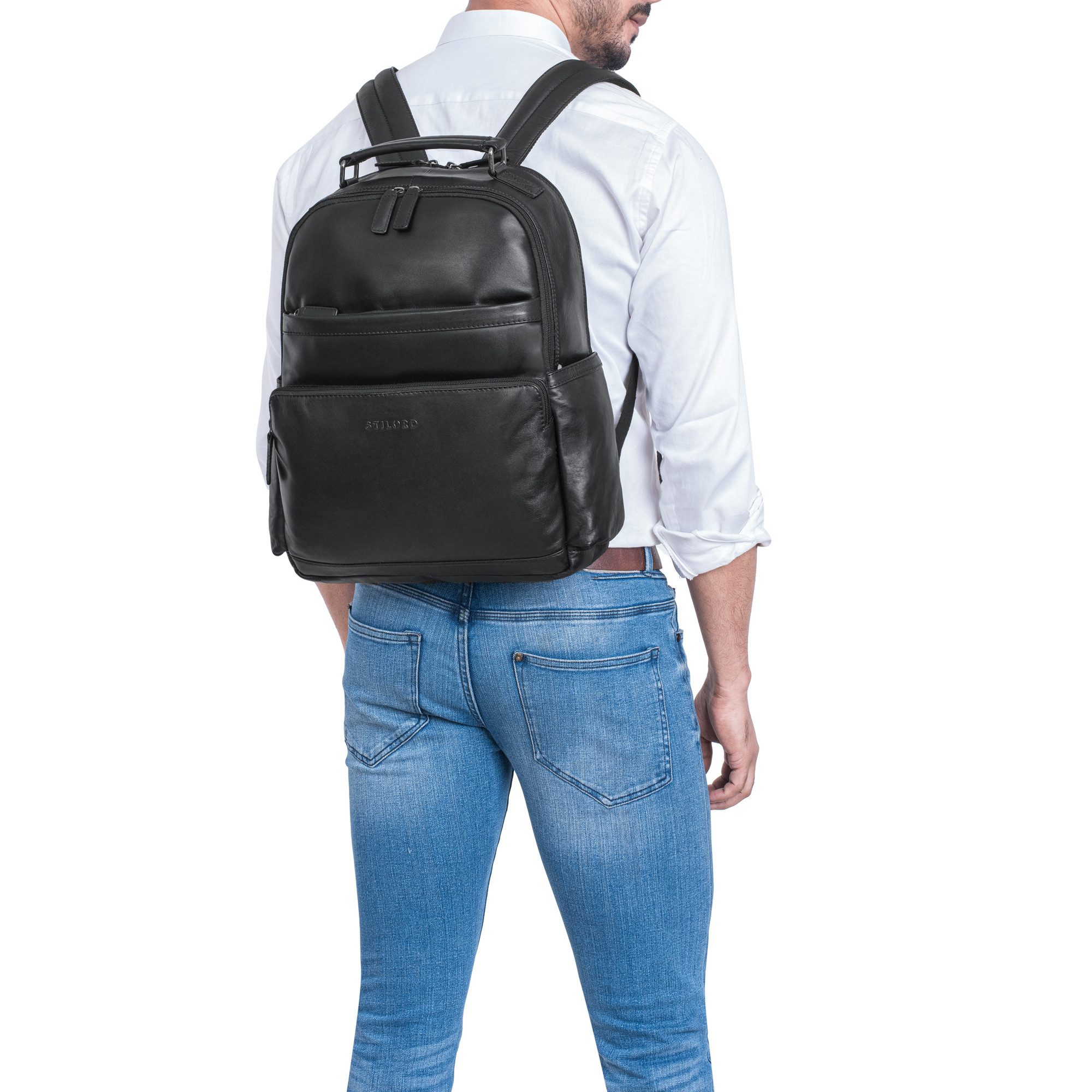 STILORD Notebookrucksack "Valens" Businessrucksack Herren Leder Groß - Lapt günstig online kaufen