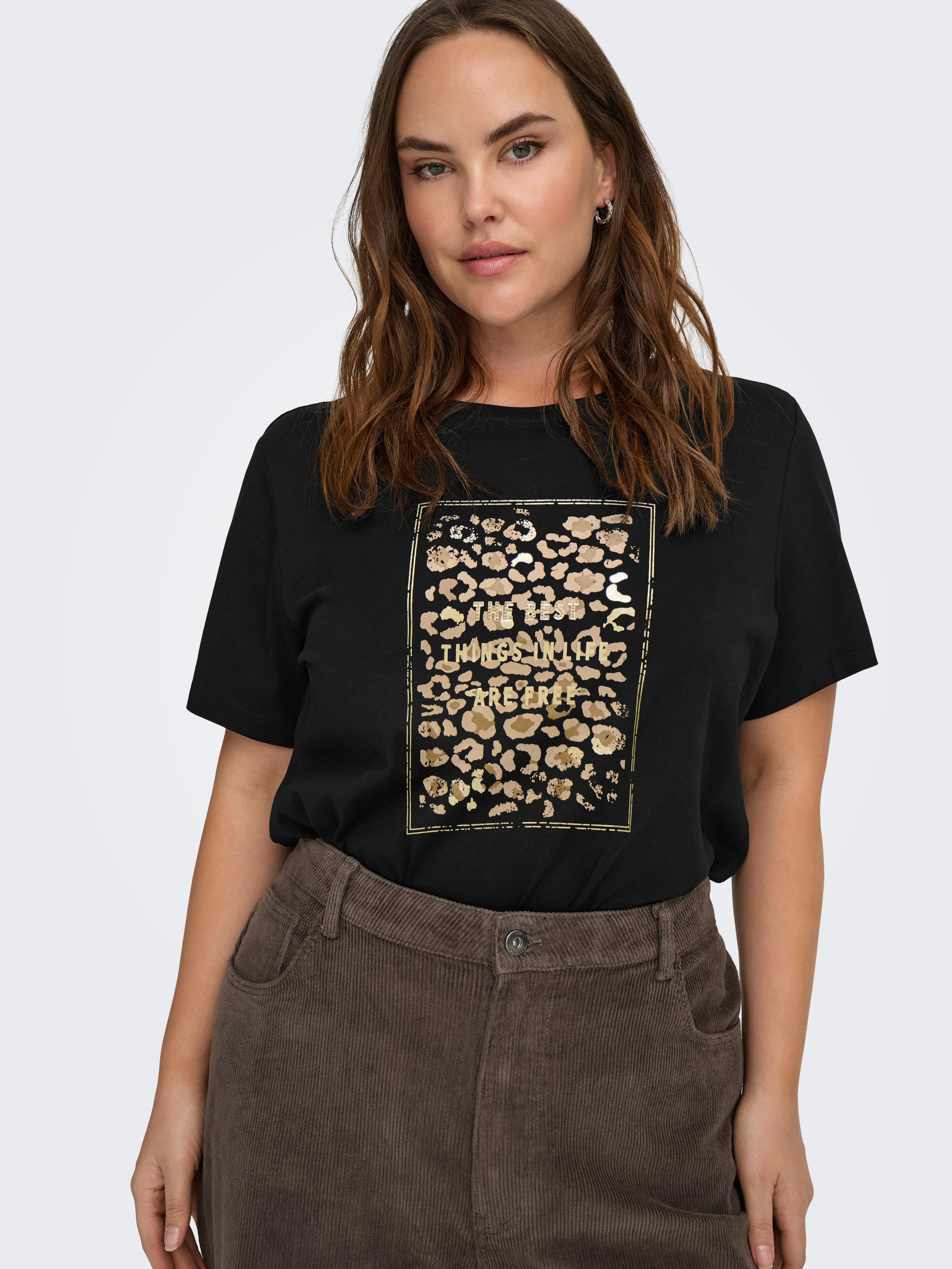 ONLY CARMAKOMA Kurzarmshirt CARCRUZ LIFE SS O-NECK REG TEE JRS Baumwolle, regular fit
