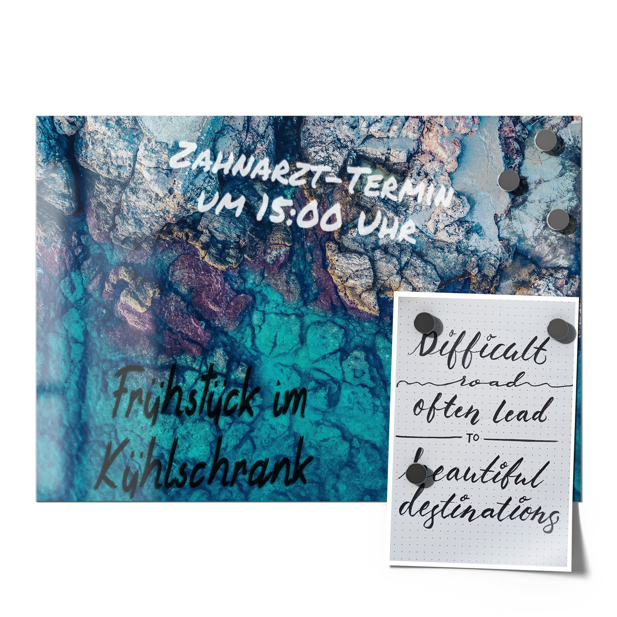 Thumbnail - DEQORI Magnetfolie 'Küstenfarbenspiel', beschreibbar universal Magnetmatte magnetisch Folie Planer Kalender
