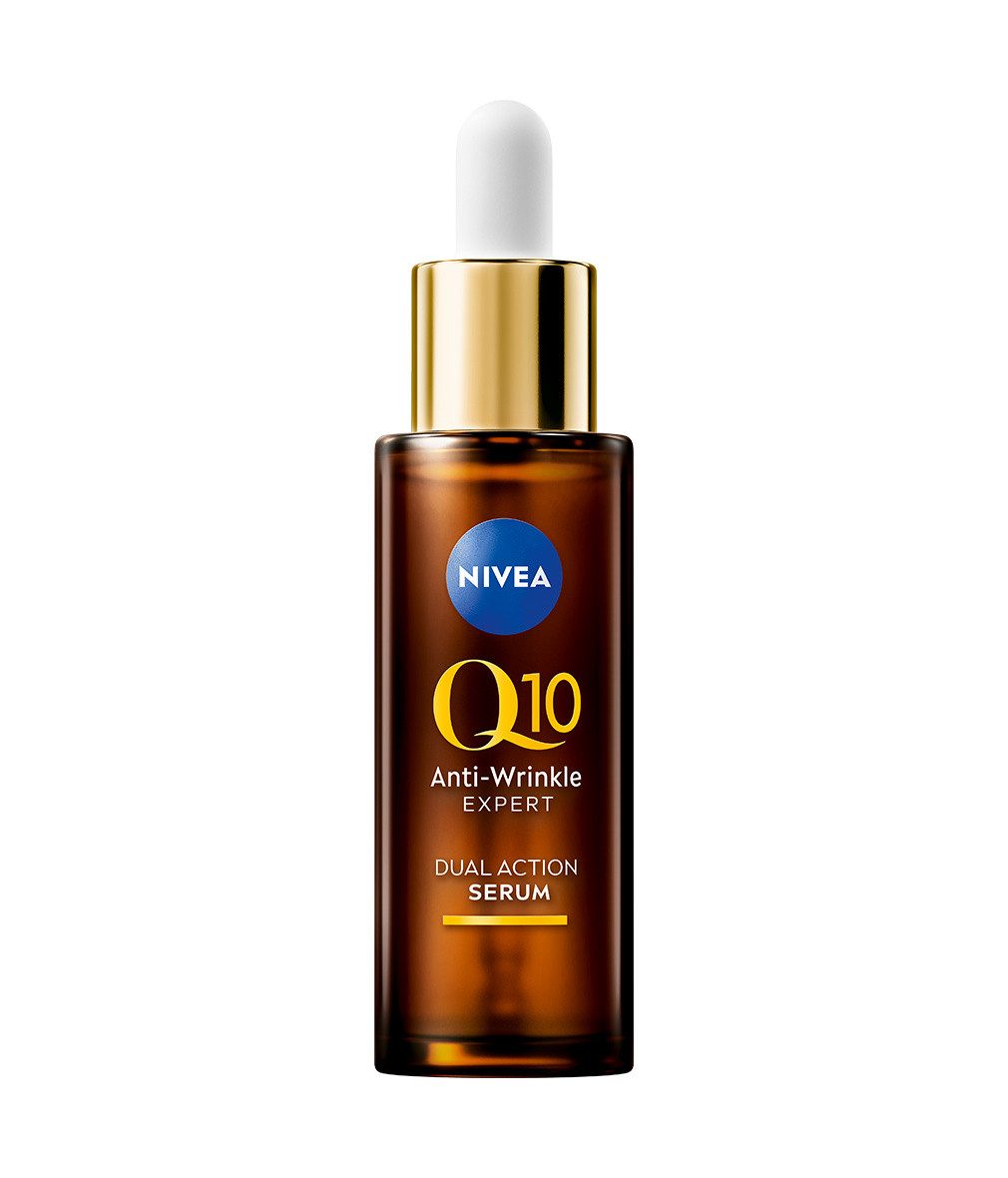 Nivea Anti-Falten-Serum Q10 Experte Dual Action GLYCOSTOP® glättend 30ml, 1-tlg., mit 30 ml Inhalt