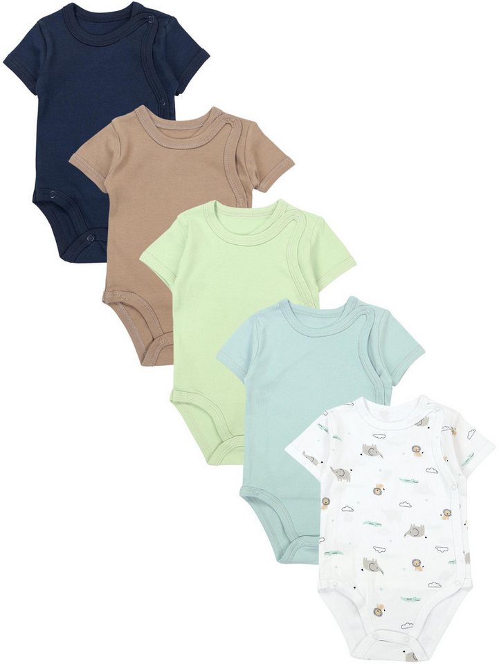 TupTam Kurzarmwickelbody TupTam Baby Jungen Kurzarm Wickelbody Baumwolle Body 5er Set