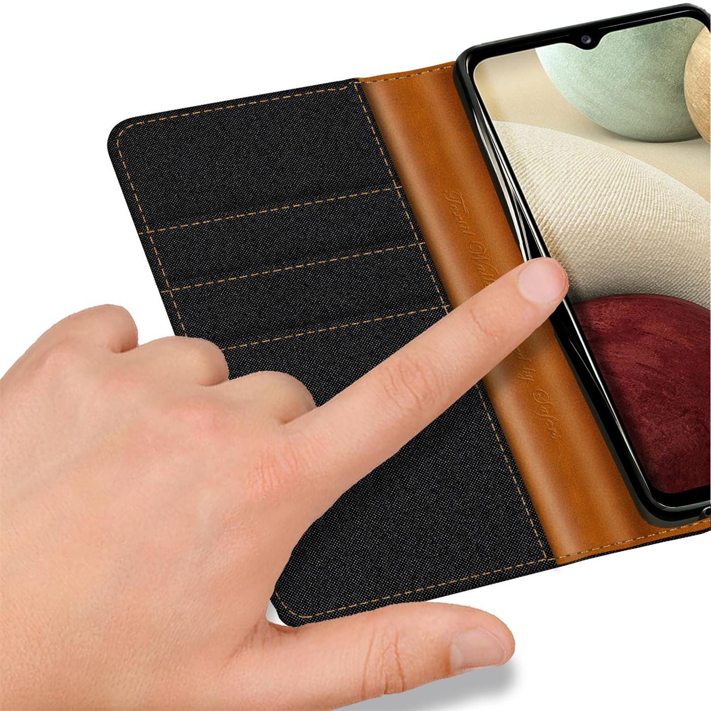 CoolGadget Handyhülle Flip Case Wallet Cover Book Tasche für Samsung Galaxy A12 / M12 6,5 Zoll, Handy Tasche mit Kartenfach Book Schutzhülle – Bild 3 von 5