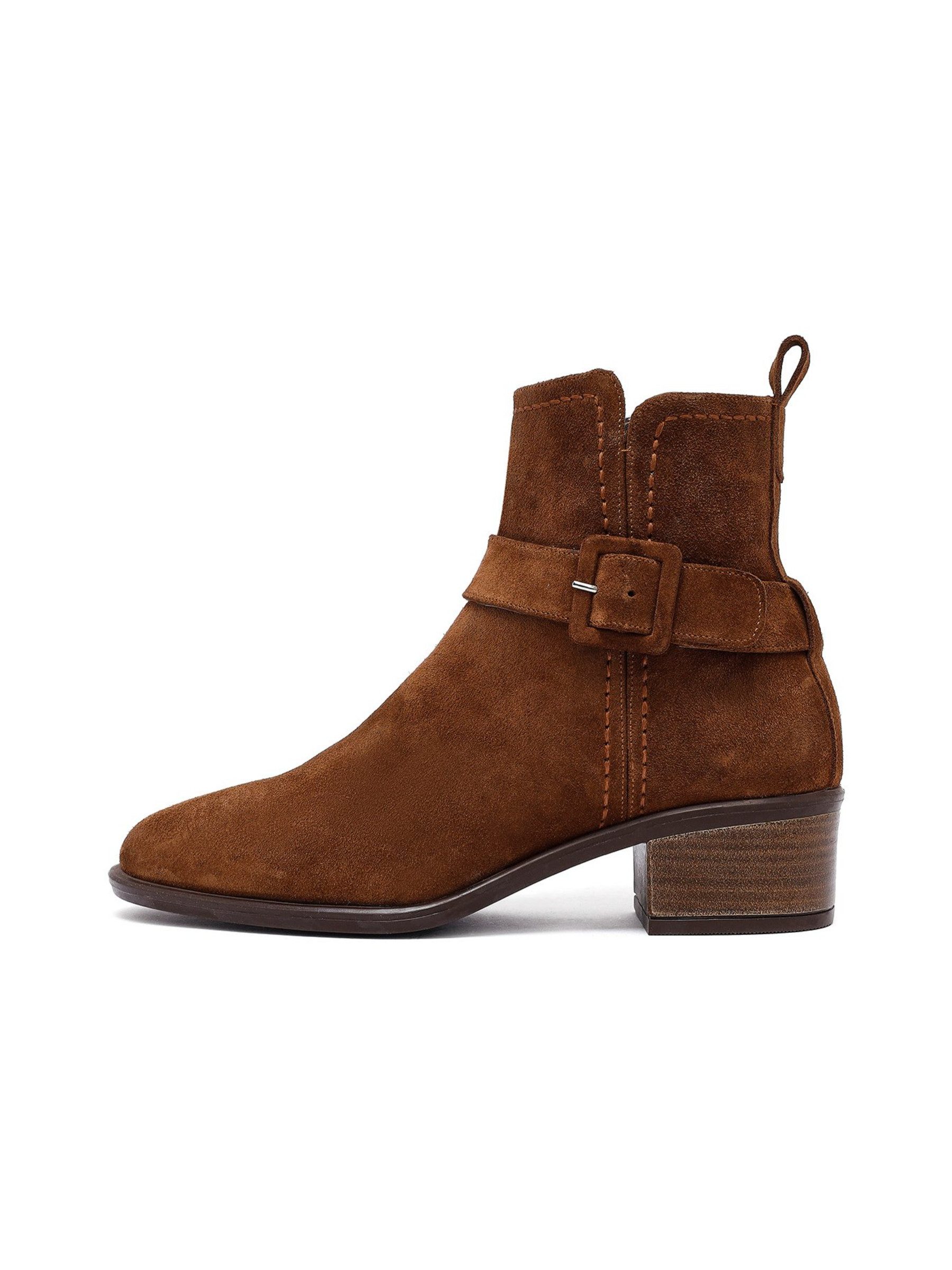 Derimod Absatz-Stiefeletten aus Veloursleder Chelseaboots