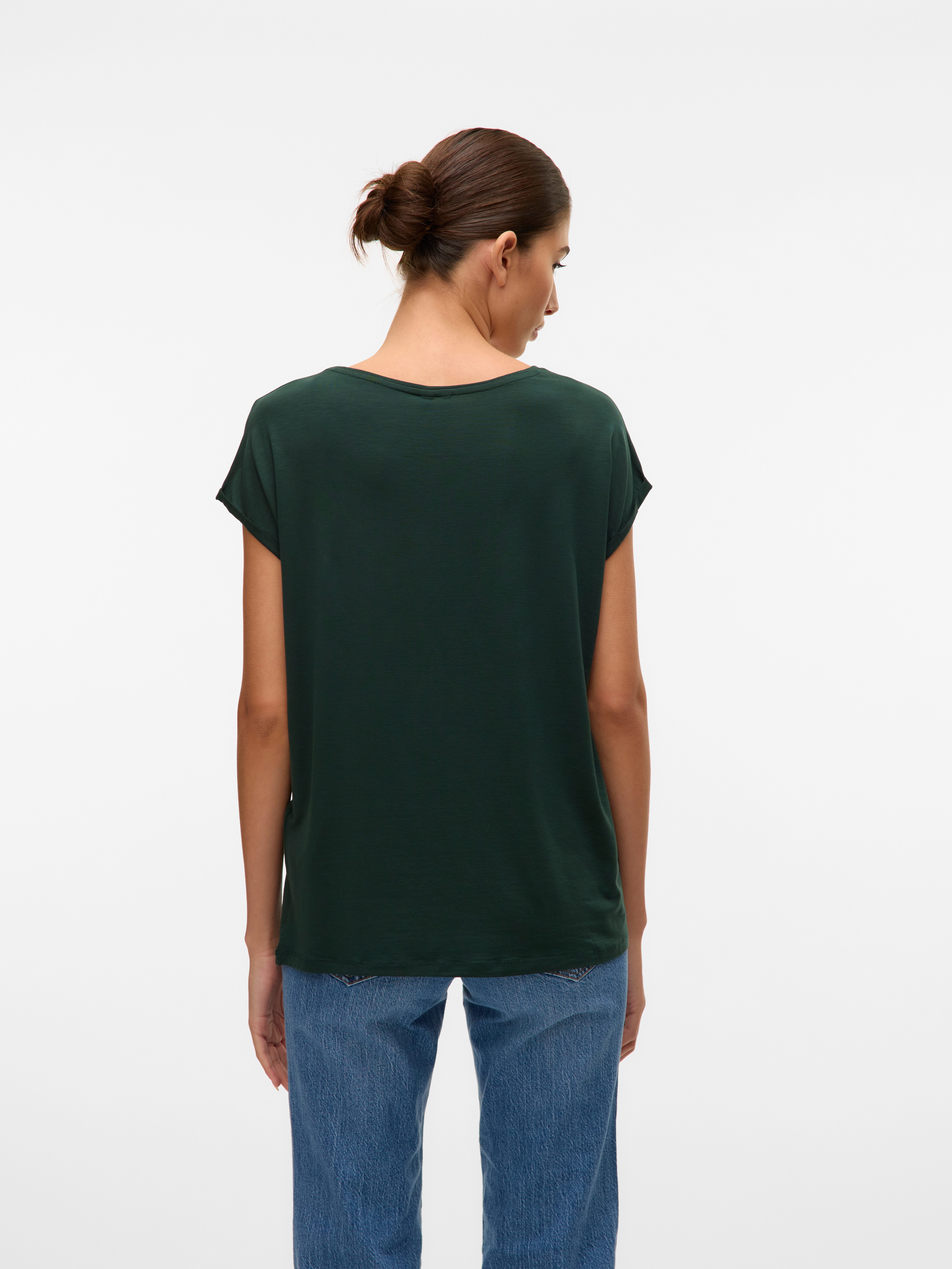 Vero Moda T-Shirt VMAVA PLAIN SS TOP JRS NOOS Materialmix, regular fit