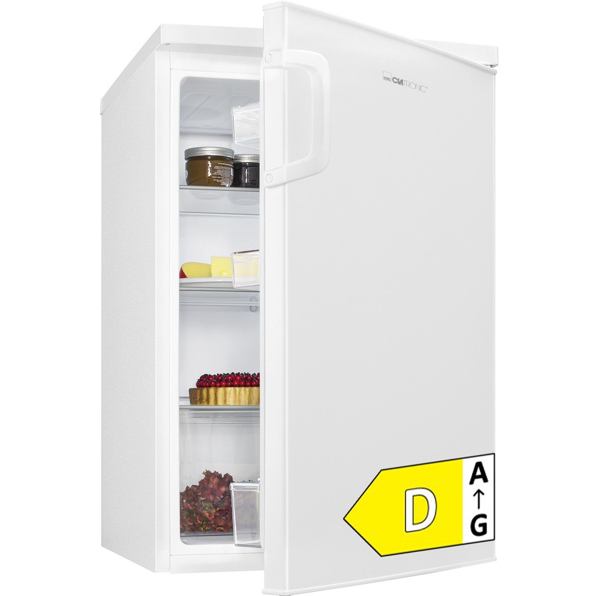 CLATRONIC Vollraumkühlschrank VS 100, 84.5 cm hoch, 56 cm breit, Kühlschrank ohne Gefrierfach, Energieklasse D