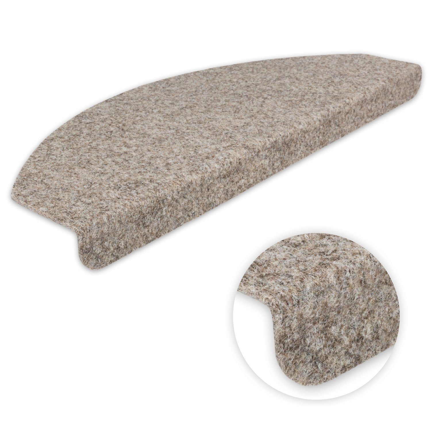 Metzker® Stufenmatte Stufenmatten Zerbst im 15er SparSet Halbrund Beige-San günstig online kaufen