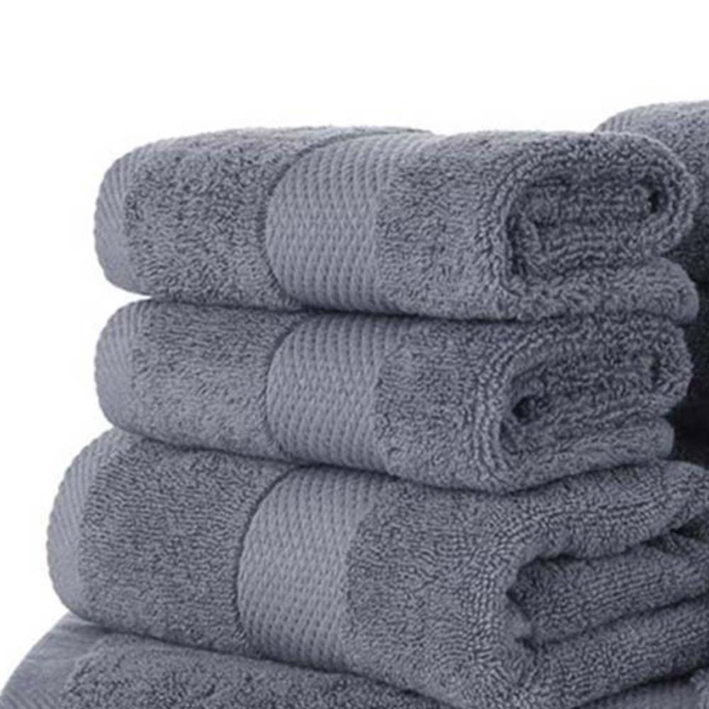 Baumwolle Handtücher Set mit FELIXLEO Waschlappen aus 8er Viskosestreifen