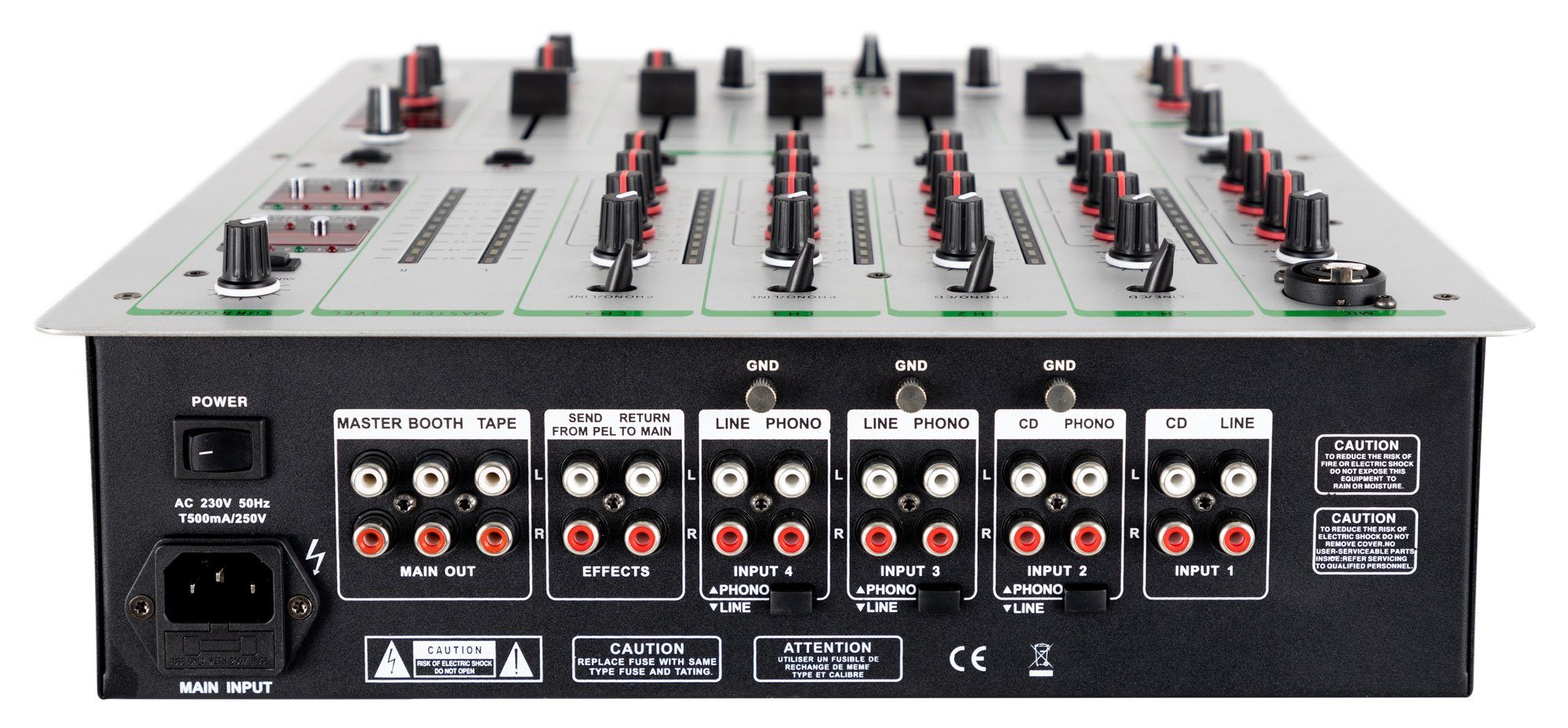 Pronomic DJ Controller DJM-500 5-Kanal, DJ-Mixer mit Talk-Over-Funktion
