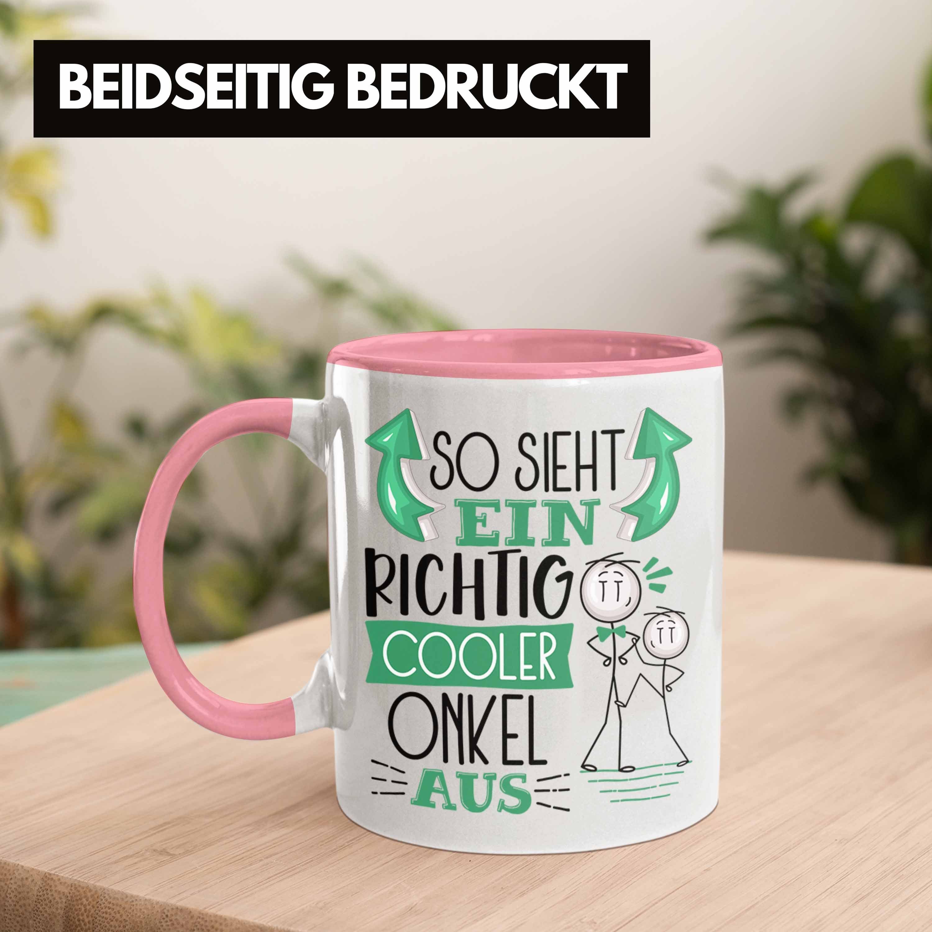 Geschenkide Ein Onkel Onkel RIchtig Cooler Tasse Tasse So Aus Geschenk Trendation Rosa Sieht