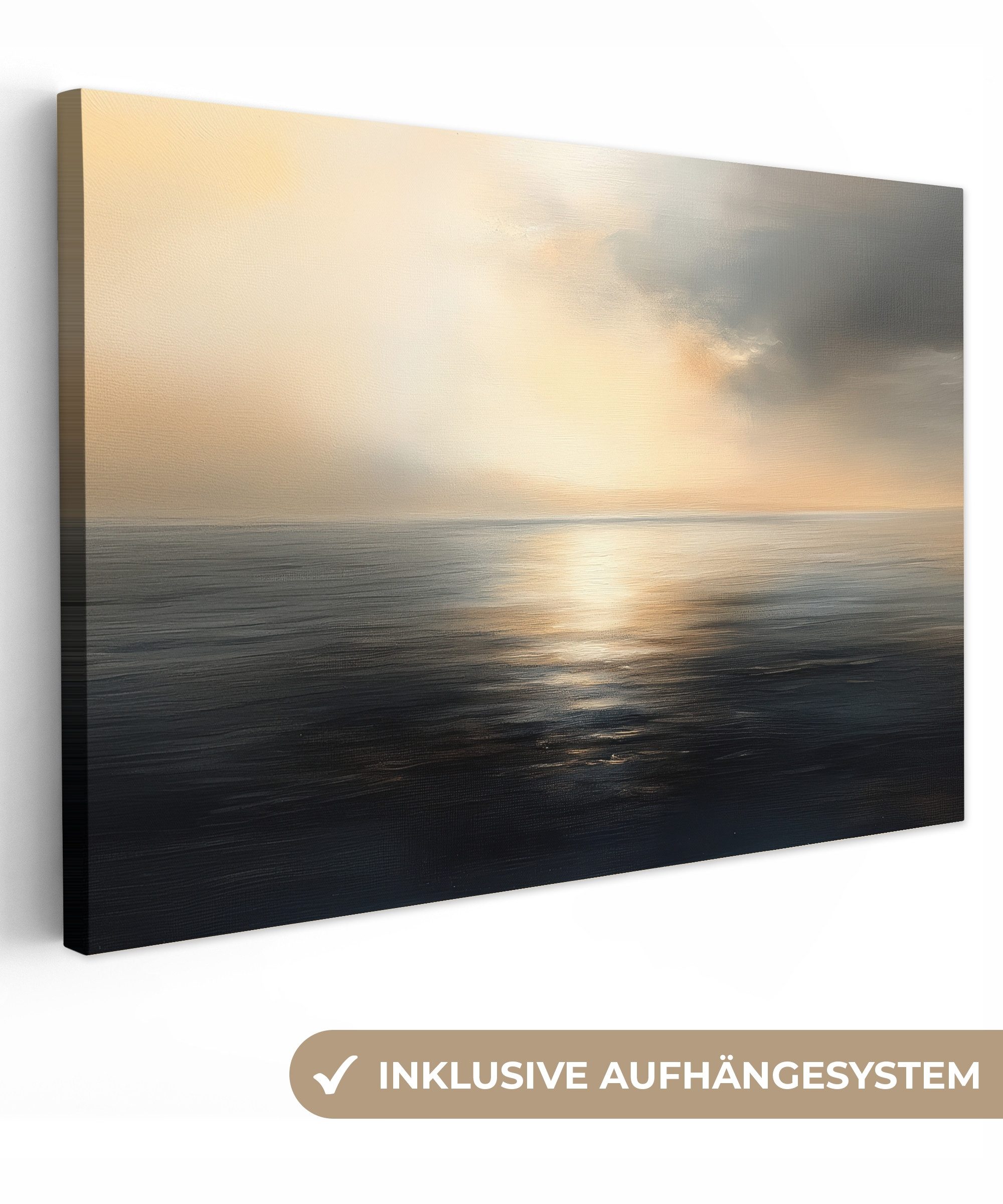 OneMillionCanvasses® Leinwandbild Sonne - Horizont - Meer, Fotodruck (1 St) günstig online kaufen