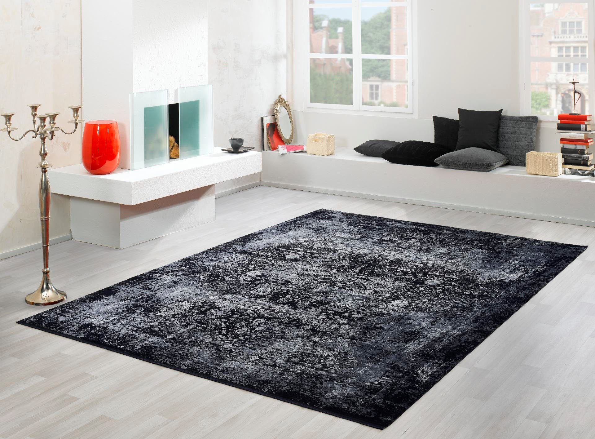 OCI DIE TEPPICHMARKE Teppich Magic, rechteckig, Höhe: 8 mm, Glanz Viskose, mit Fransen, Wohnzimmer