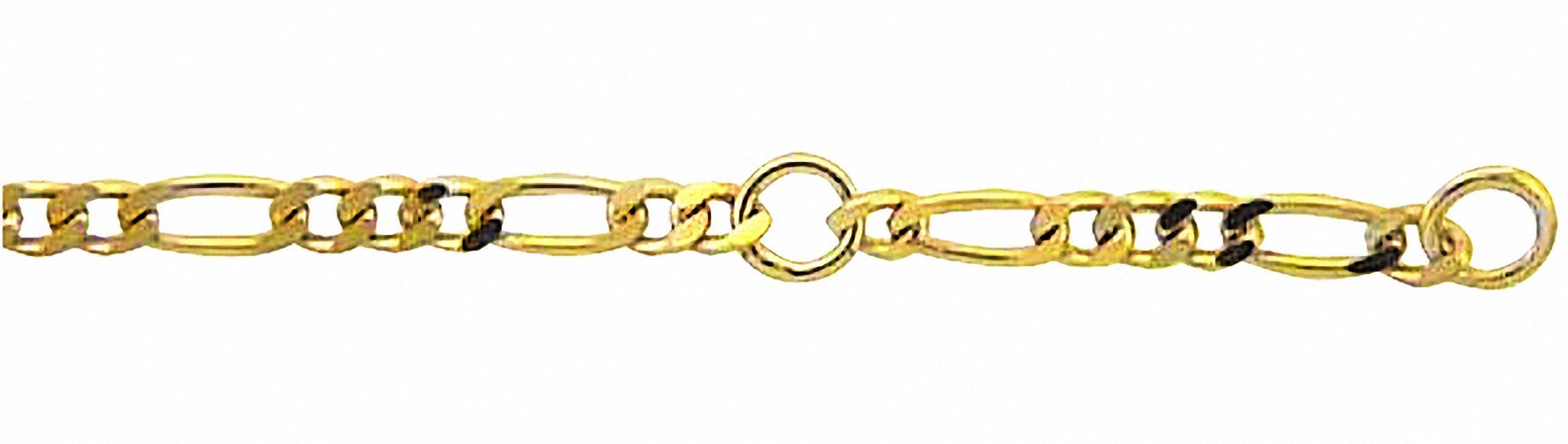 Adelia´s Fußkette Damen Goldschmuck 333 Gold Figaro Fußkettchen 25 cm, 25 cm 333 Gold Goldschmuck für Damen