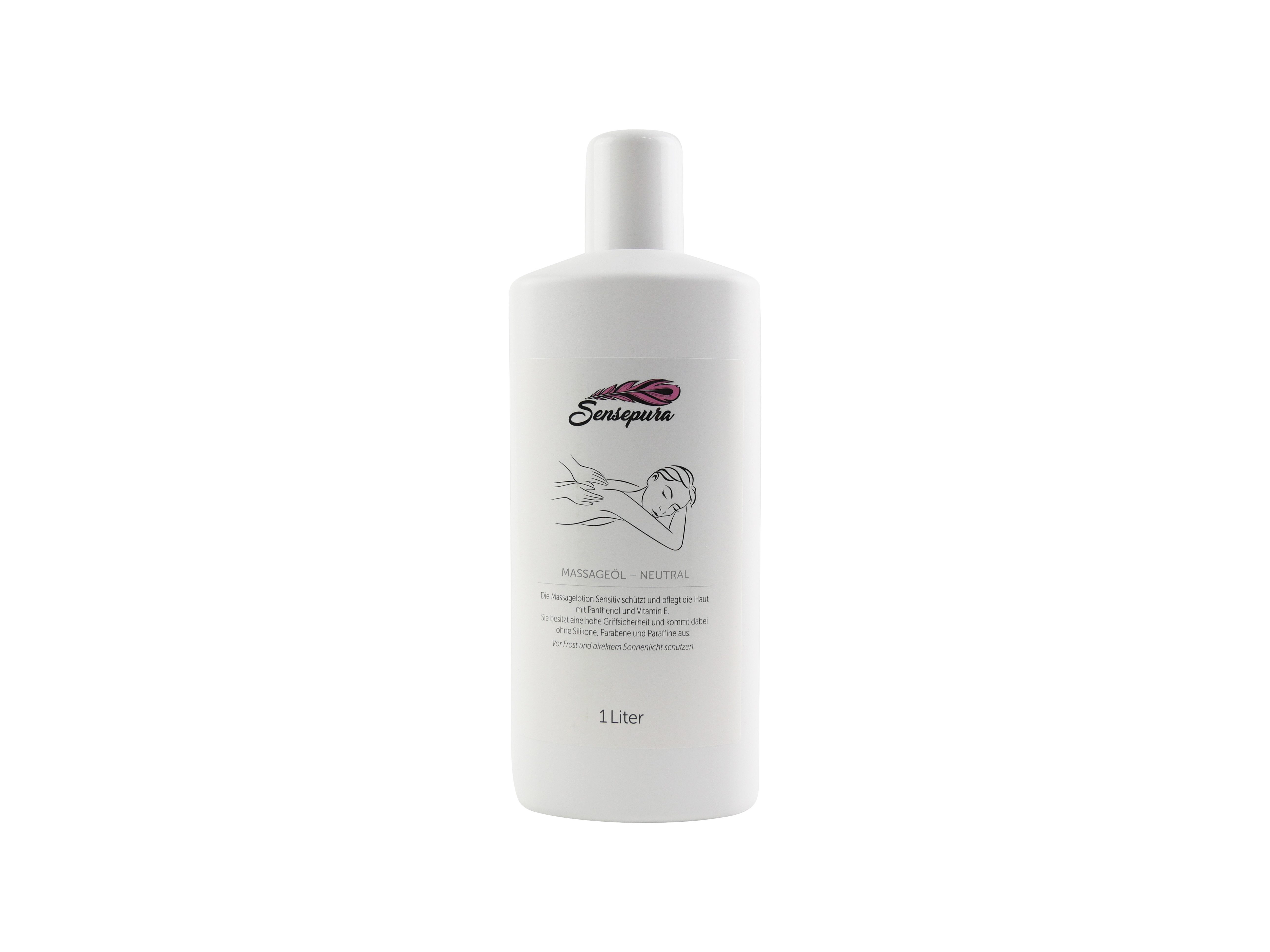 Sensepura Massageöl Massagemittel Neutral 1 Liter, Körperöl, 1-tlg., lässt sich gut verteilen, zieht langsam ein