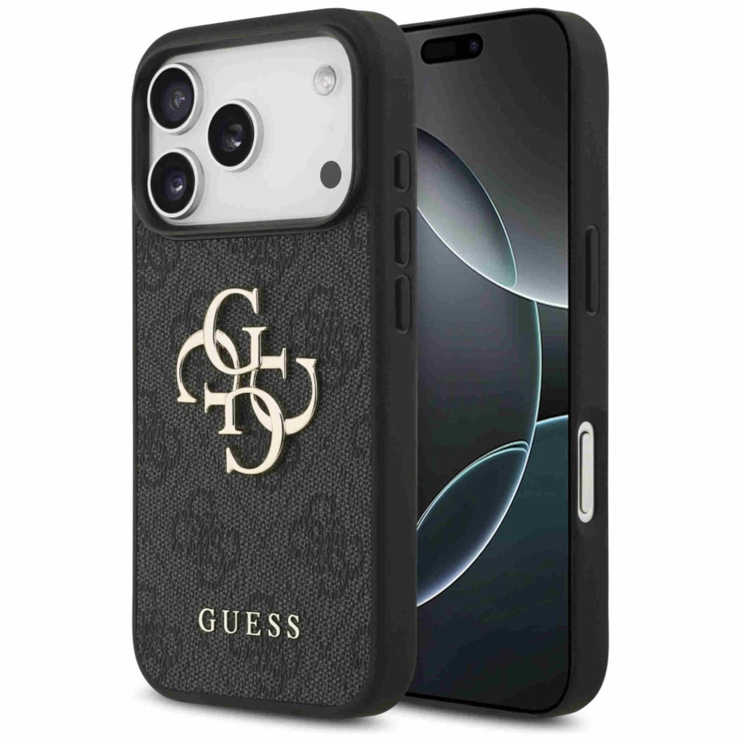Guess Smartphone-Hülle Guess Apple iPhone 17 Pro 4G Big Logo Schutzhülle Case Cover Schwarz