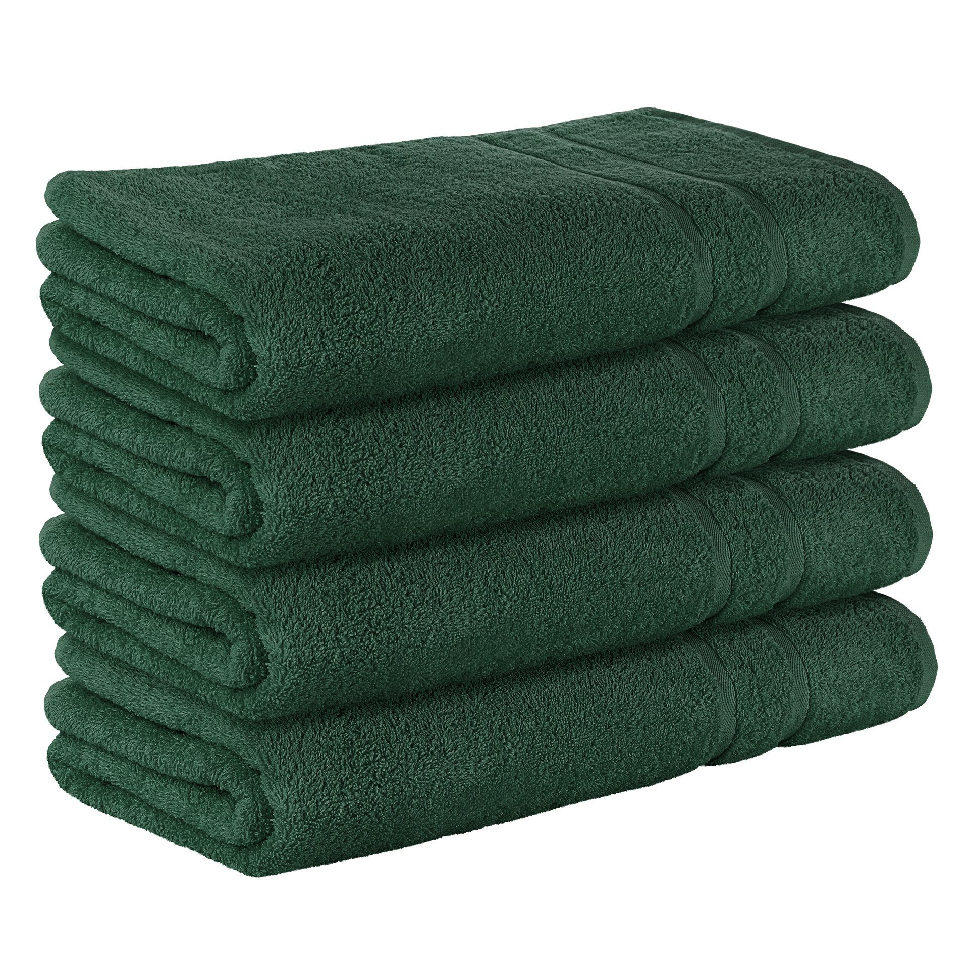 StickandShine Saunatuch 4er Set Premium Frottee Saunatücher 80x200 cm DUNKELGRÜN Frottee