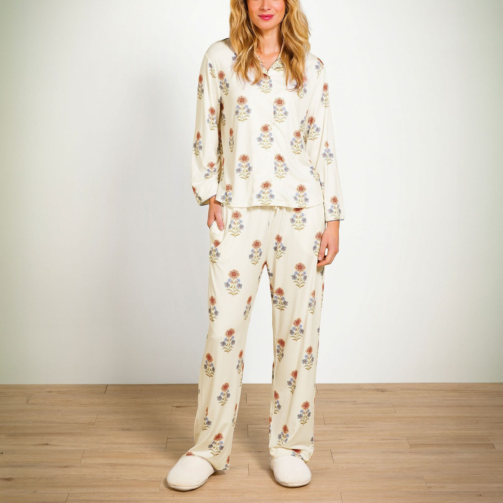 PiP Studio Relaxhose Belin Long Trousers Tanaka mit floralem Muster