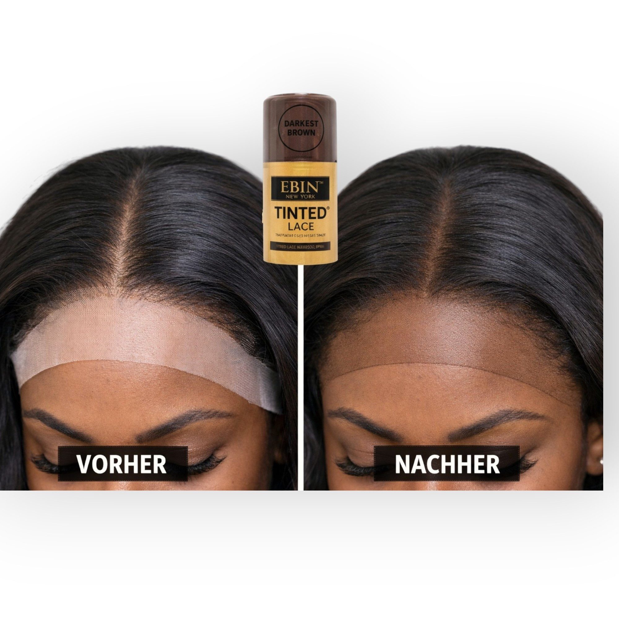 EBIN New York Haarspray Ebin Getöntes Lace‑Spray, Packung, nahtloser Haaransatz, schnelle Trocknung