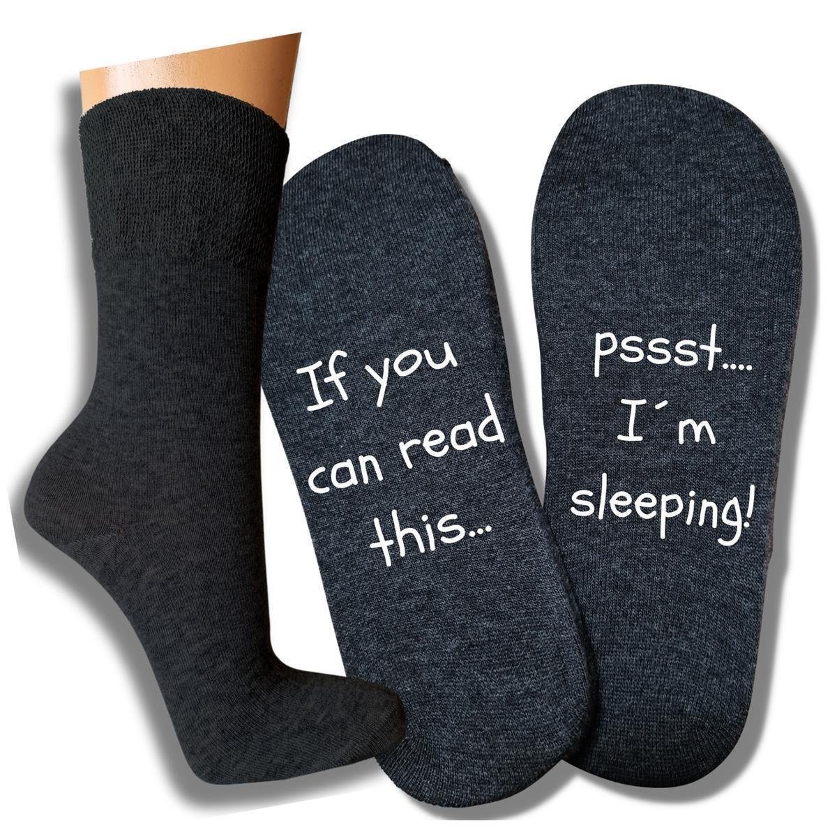 bentini Freizeitsocken Spruch Socken - (1-Paar) I´m anthrazit sleeping