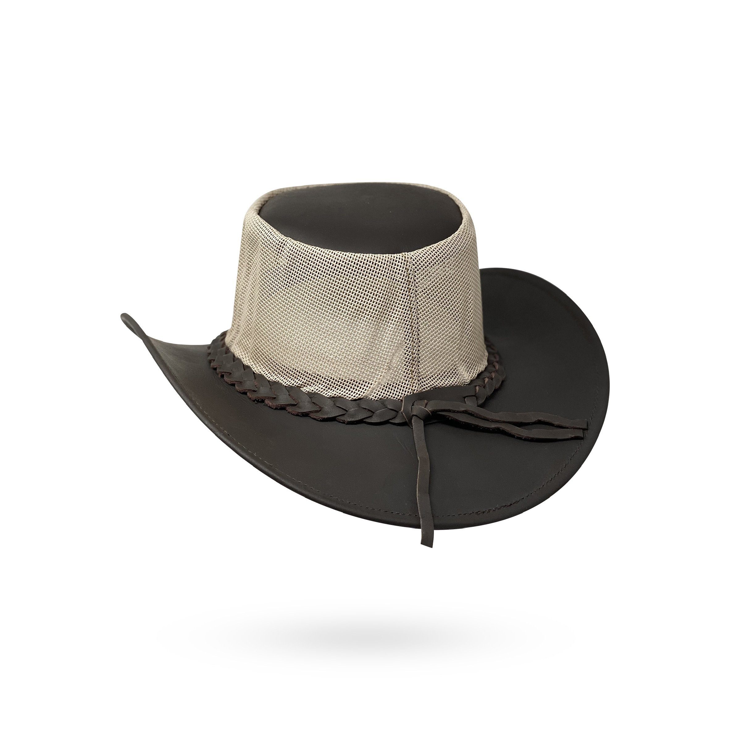 mit Albsales Lederhut Outdoorhut Hut Reiten Netzeinsatz Sonnenschutz luftigem Anglerhut