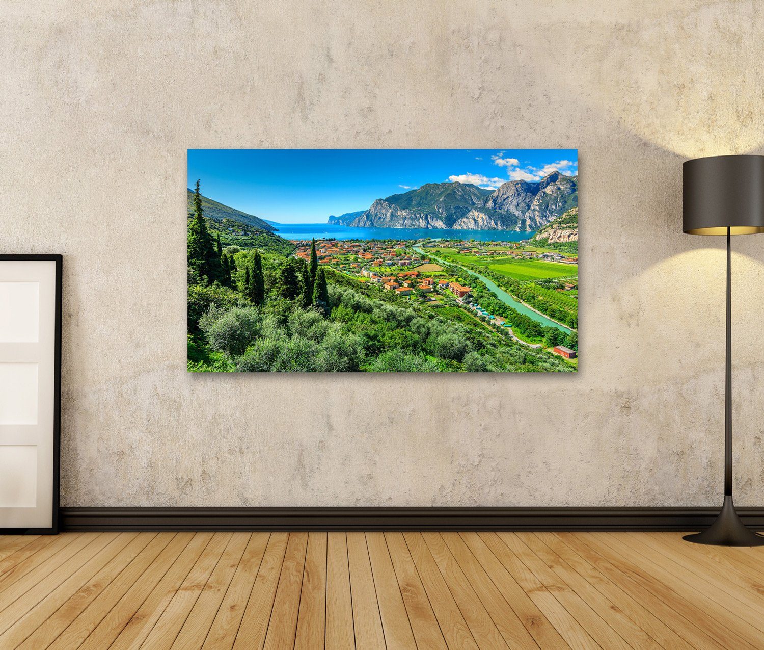 islandburner Leinwandbild Bild auf Leinwand Schöner sonniger Tag Gardasee Torbole Italien Europa