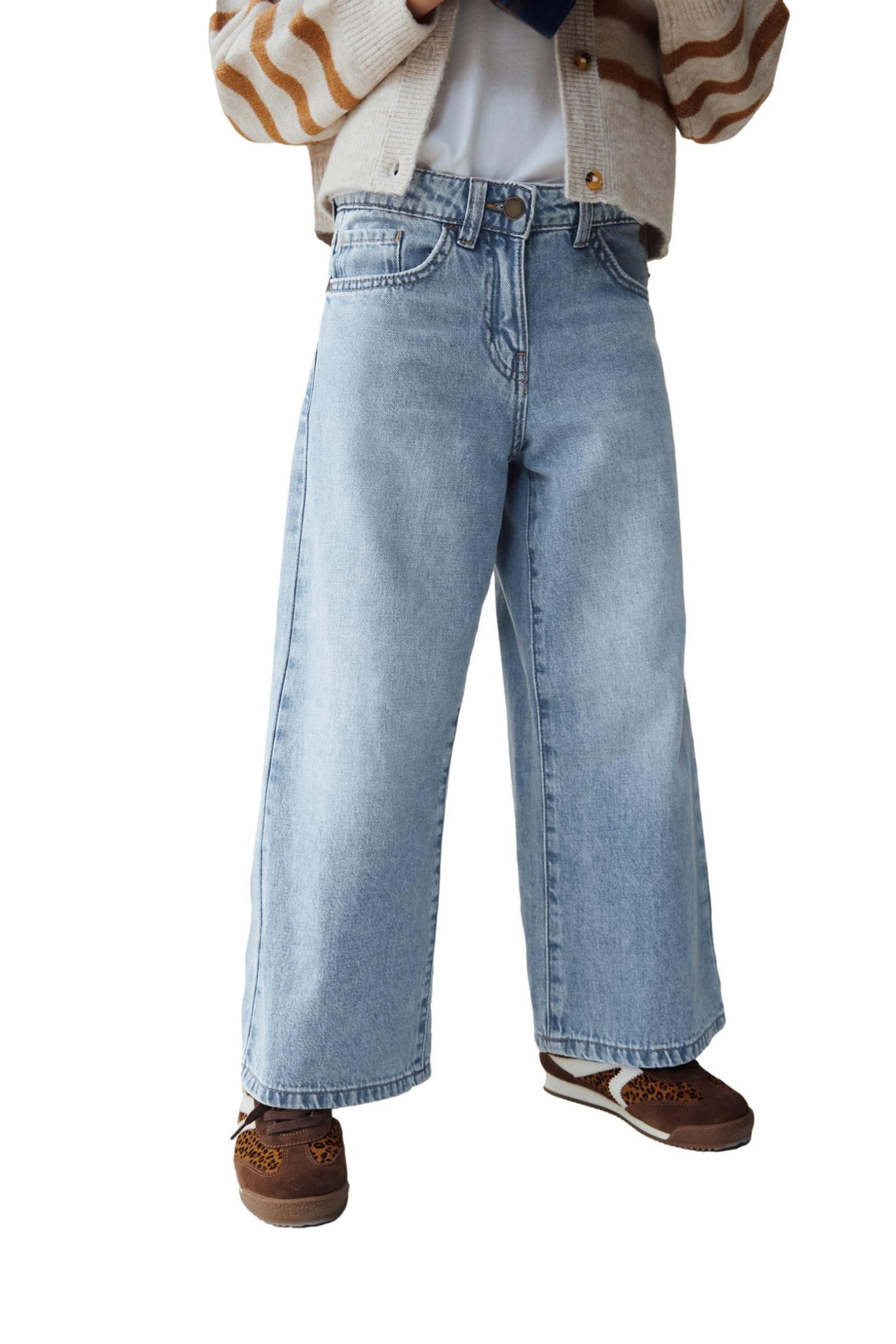 Next Weite Jeans Weite Jeans aus 100 % Baumwolle (1-tlg)