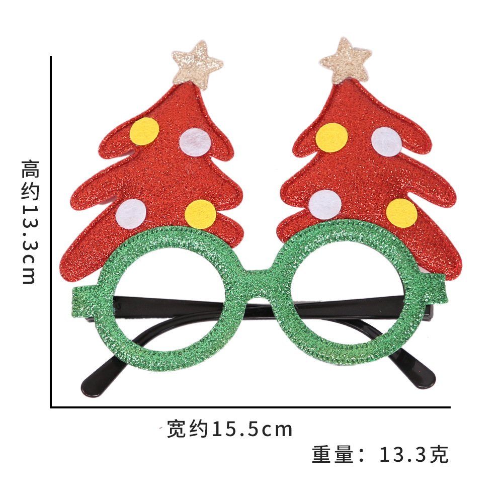 Blusmart Fahrradbrille Neuartiger Weihnachts-Brillenrahmen, Glänzende Weihnachtsmann-Brille 25