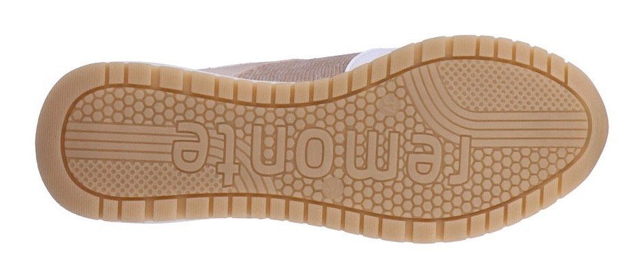 Remonte Sneaker im Materialmix, rosé-weiß Fußbett Soft Foam