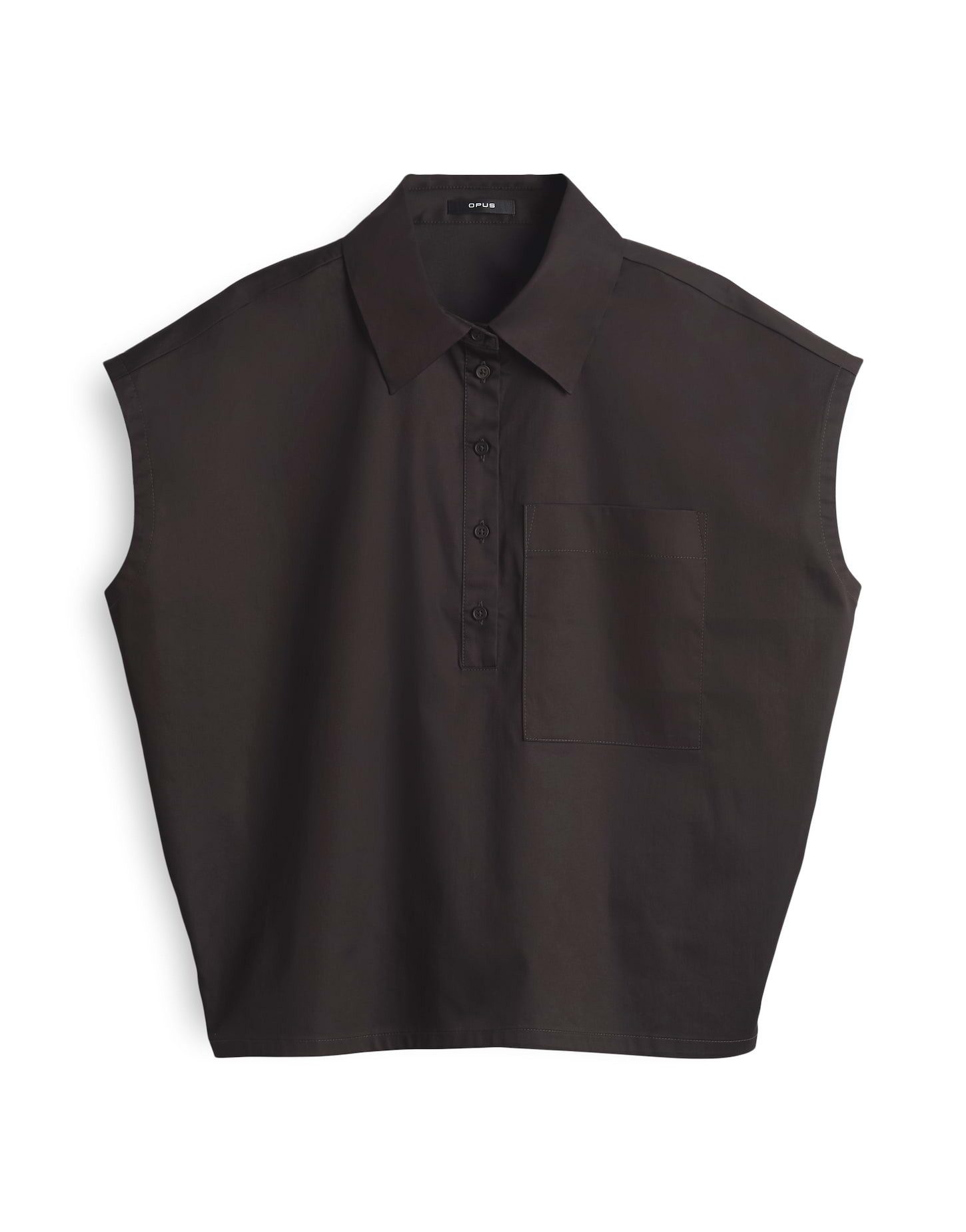 OPUS Kurzarmbluse FAJORA aus Baumwollstretch