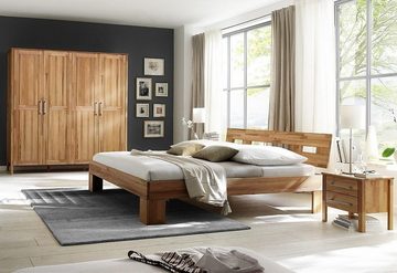 Home affaire Schlafzimmer-Set Modesty I, (Set, 4-St), mit 4-türigem Schrank, wahlweise mit Spiegel