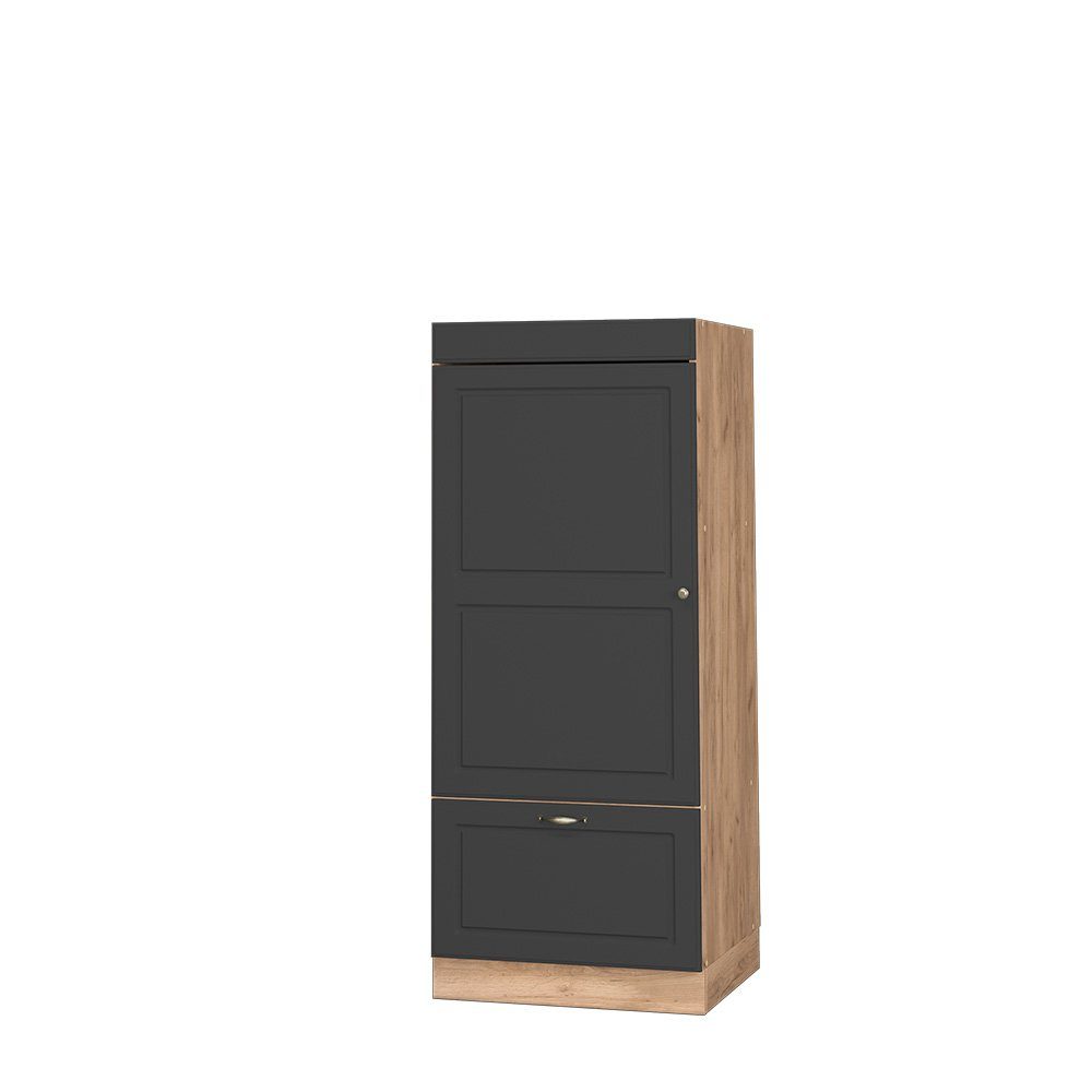 Vicco Mikrowellenschrank Fame-Line Anthrazit-Gold/Goldkraft Eiche 60 cm günstig online kaufen