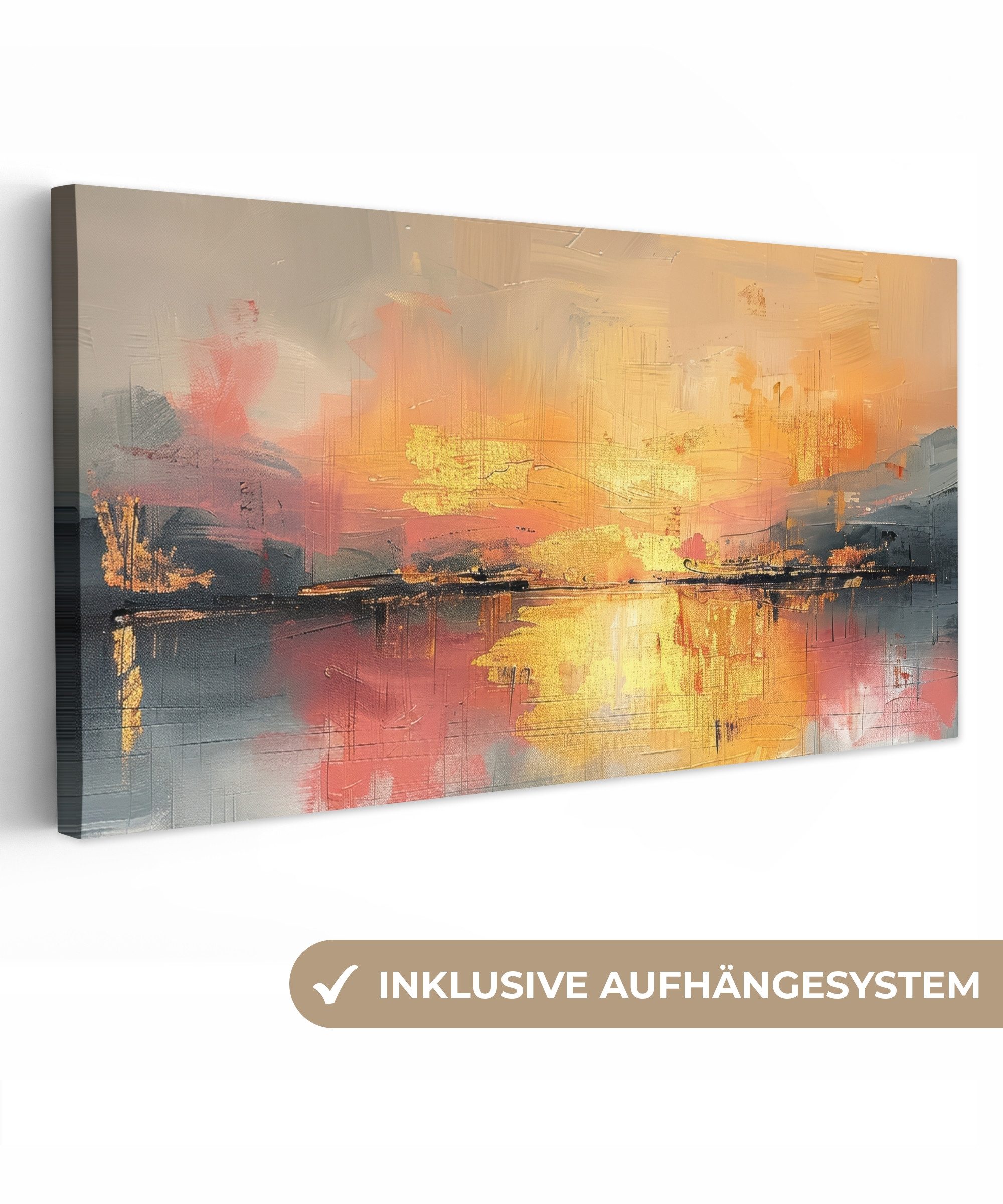 OneMillionCanvasses® Leinwandbild Panorama Modern - Abstrakt günstig online kaufen