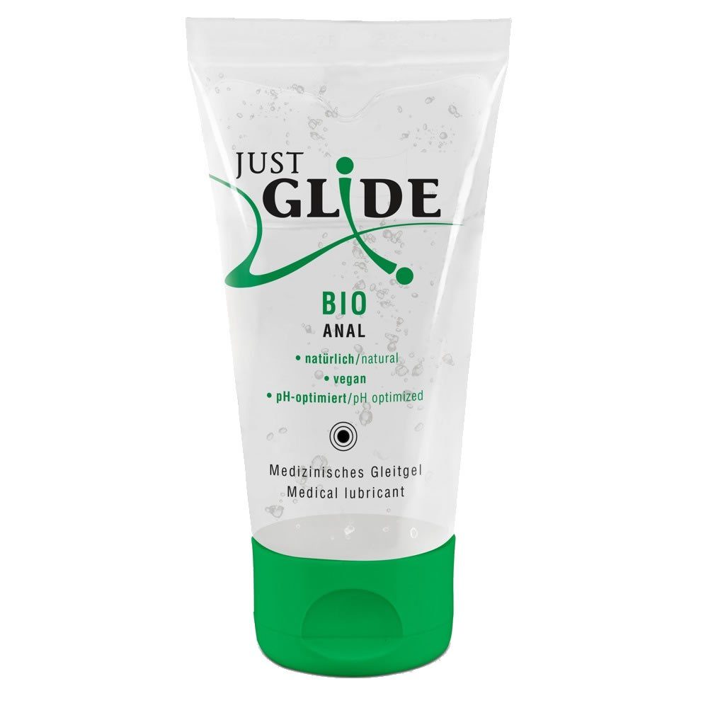 Just Glide Analgleitgel Bio Anal - natürliche & vegane Inhaltsstoffe, Tube mit 50ml, 1-tlg., medizinisches Gleitgel