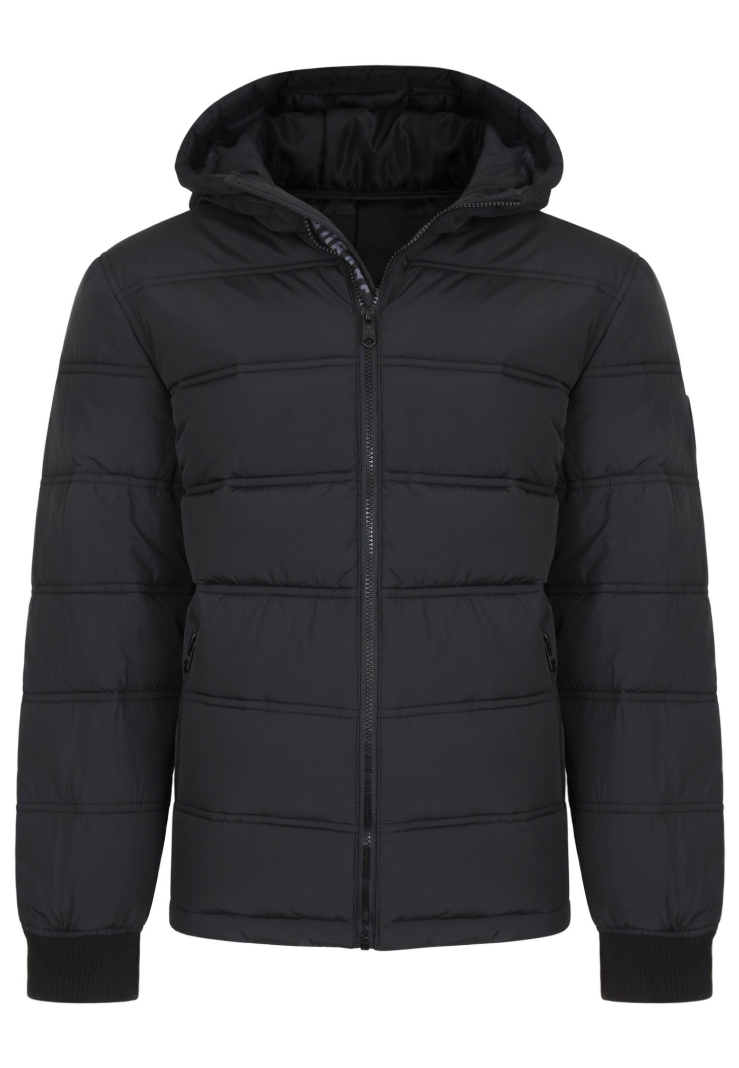 Threadbare schwarz Beechwood Winterjacke THB Jacket Padded Black-