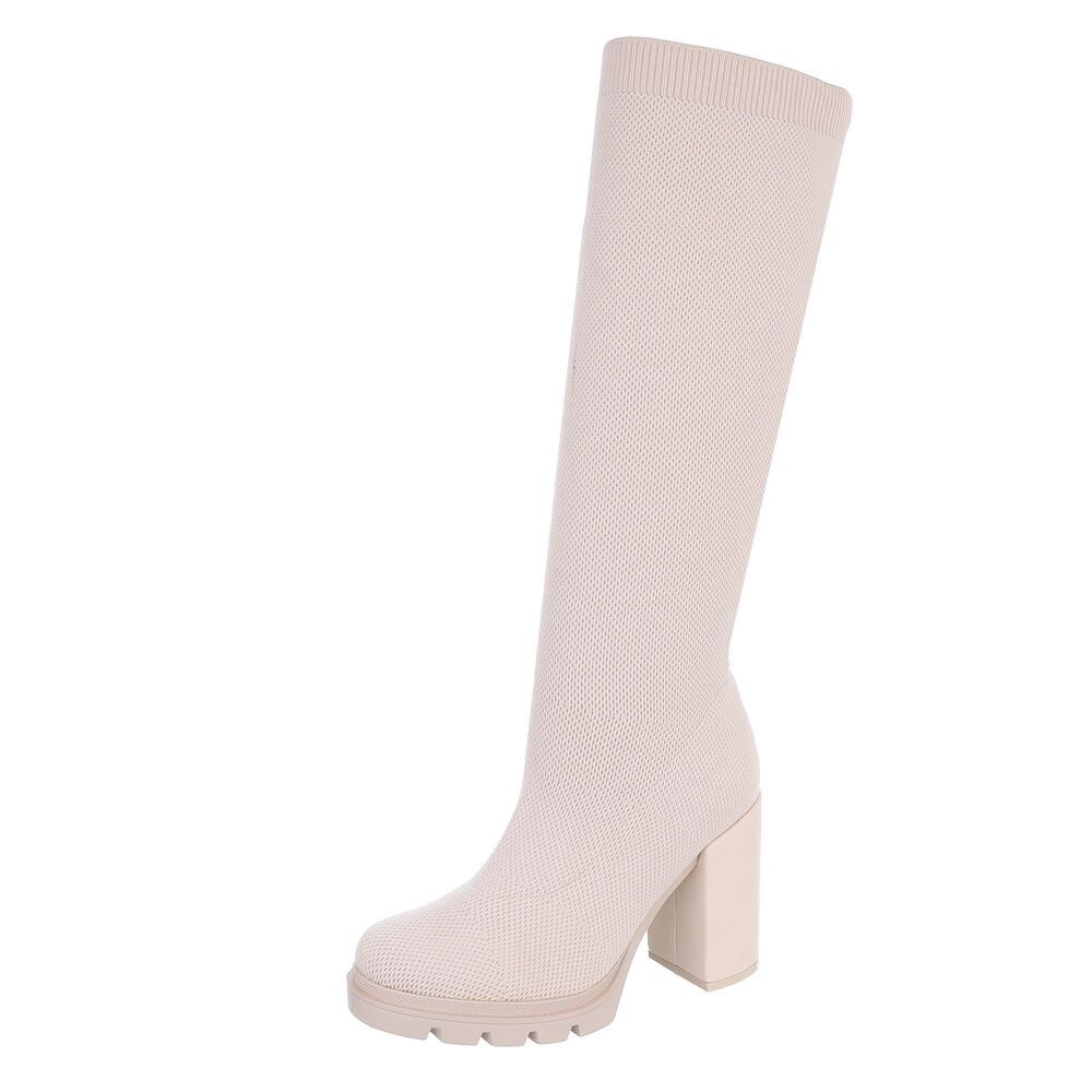 Ital-Design Damen Freizeit High-Heel-Stiefel (87108981) Blockabsatz günstig online kaufen