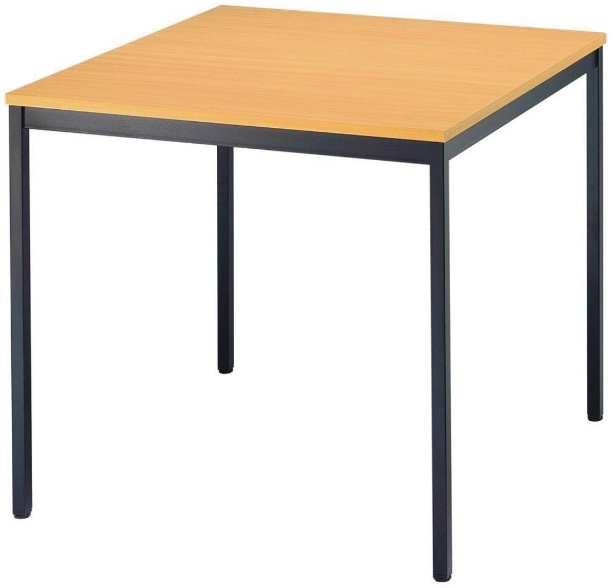 HAMMERBACHER Konferenztisch Besprechungstisch 800x800mm buche/schwarz günstig online kaufen