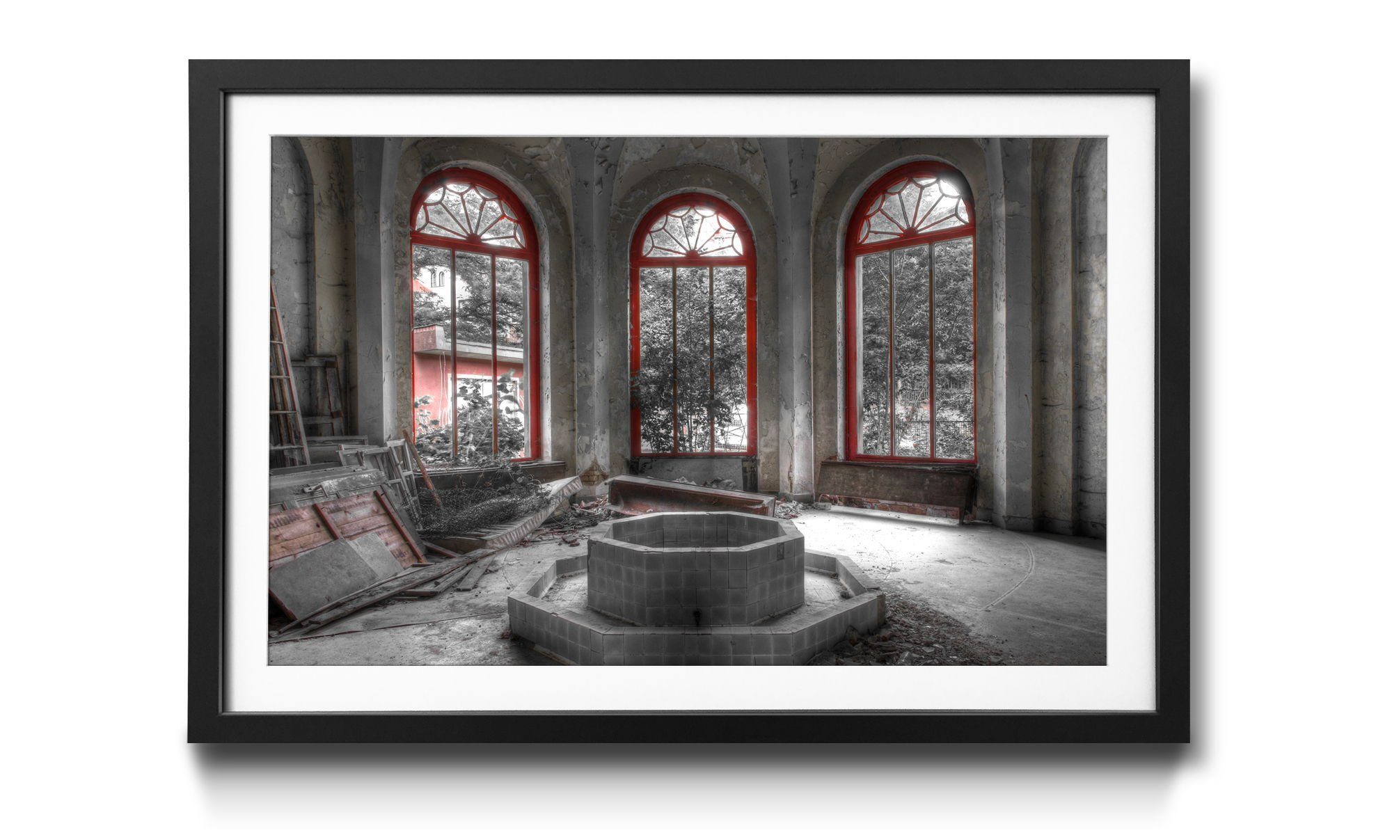 erhältlich 4 Wandbild, Rahmen Bild Window, Lost Größen Place, Red in WandbilderXXL mit