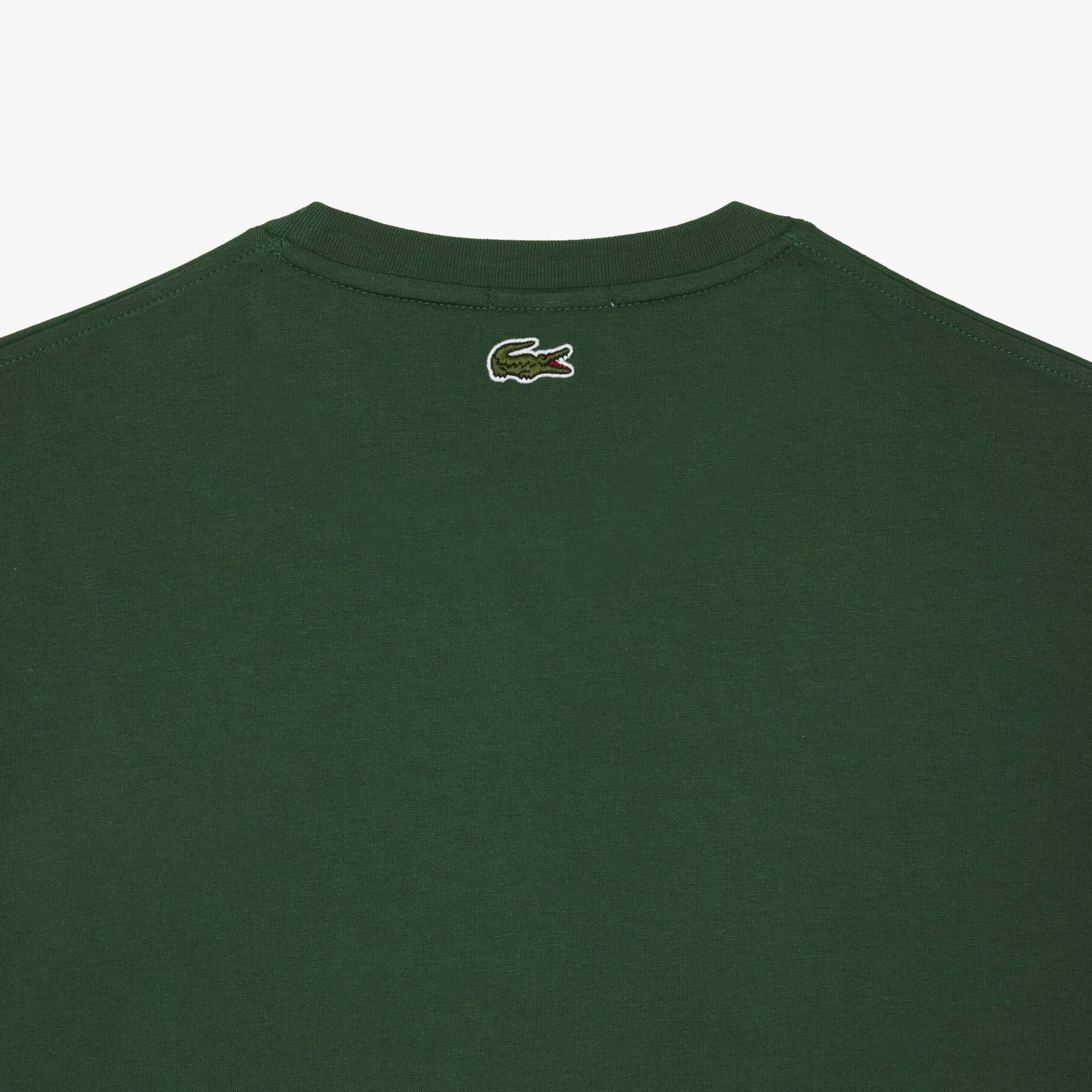 Lacoste T-Shirt T-Shirt aus (1-tlg) grün Baumwoll-Jersey (43) Regular Fit