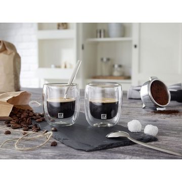 Zwilling Espressoglas ZWILLING Sorrento Doppelwandiges Glas, Espresso, 80 ml / 2-tlg hochwertiges Borosilikatglas, Borosilikatglas