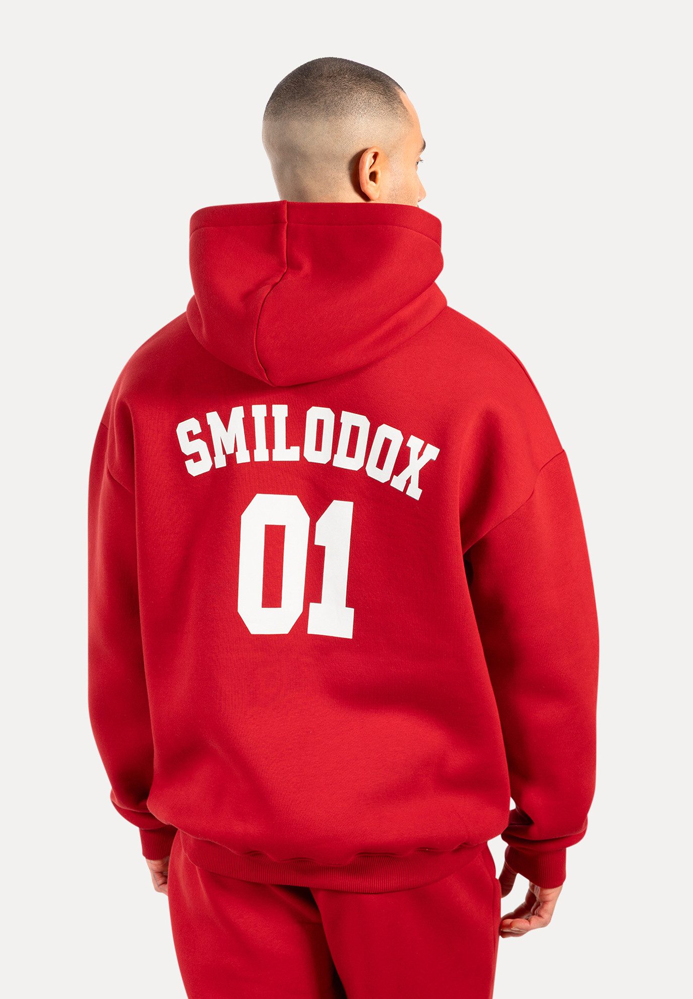 Smilodox Hoodie Rayk, Kapuzenpullover mit Logo und großem Rückenprint, Käng günstig online kaufen