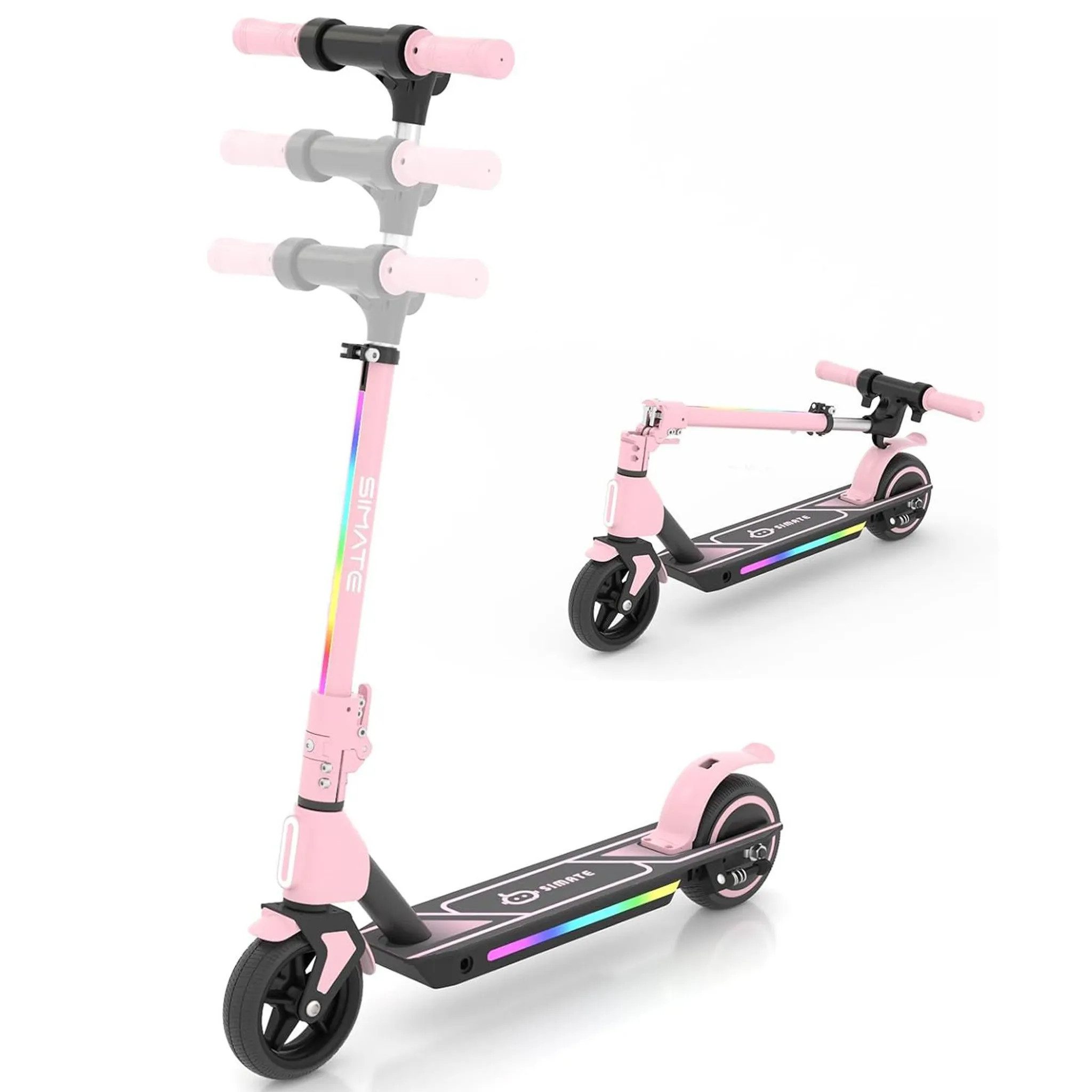 DOTMALL Elektro-Kinderroller S2 Pro, max.14 km/h, faltbare,Verstellbarer Geschwindigkeit und Höhe