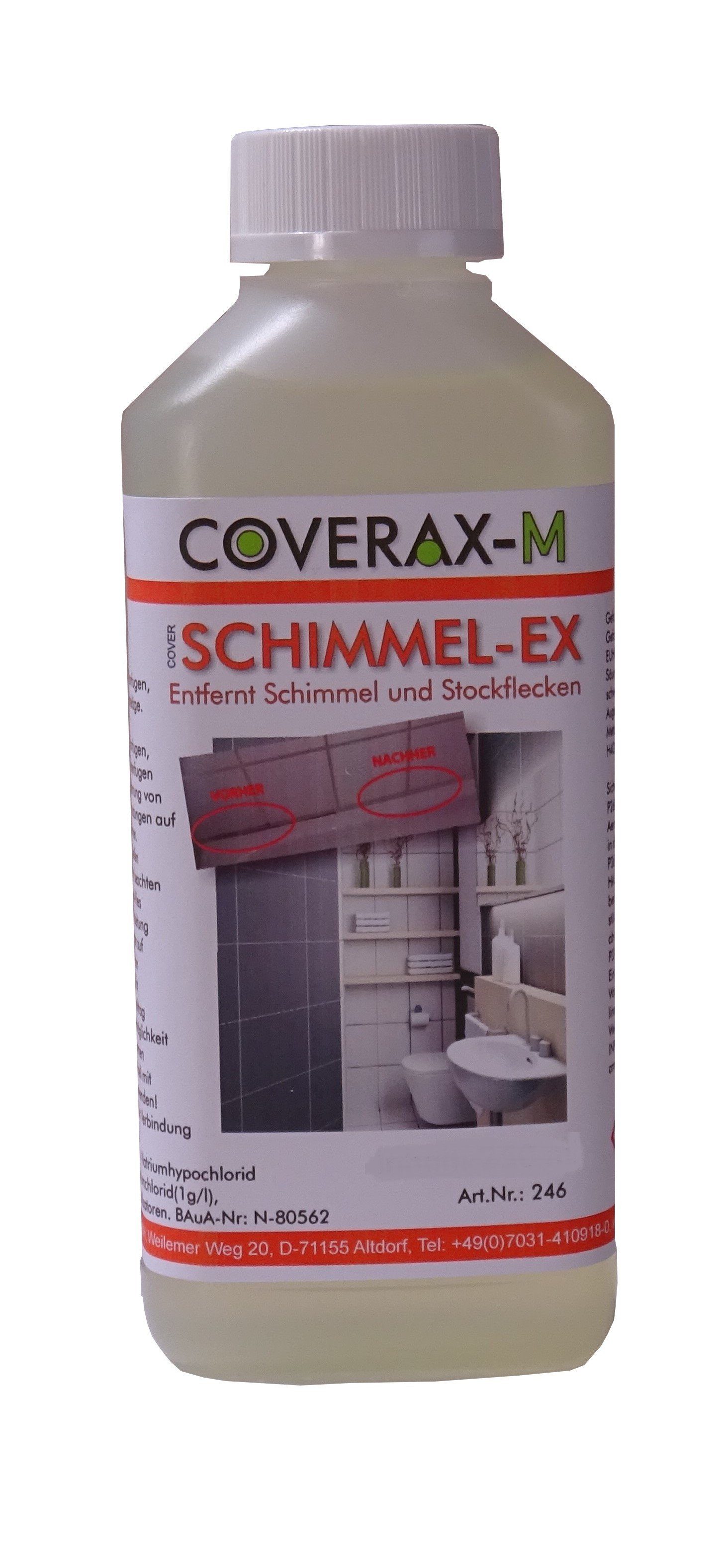 Coverax-M-Chemie GmbH Schimmel-Ex - Silikonfugenreiniger, Schimmel-Entferner 250ml Flasche Badreiniger (250 ml)